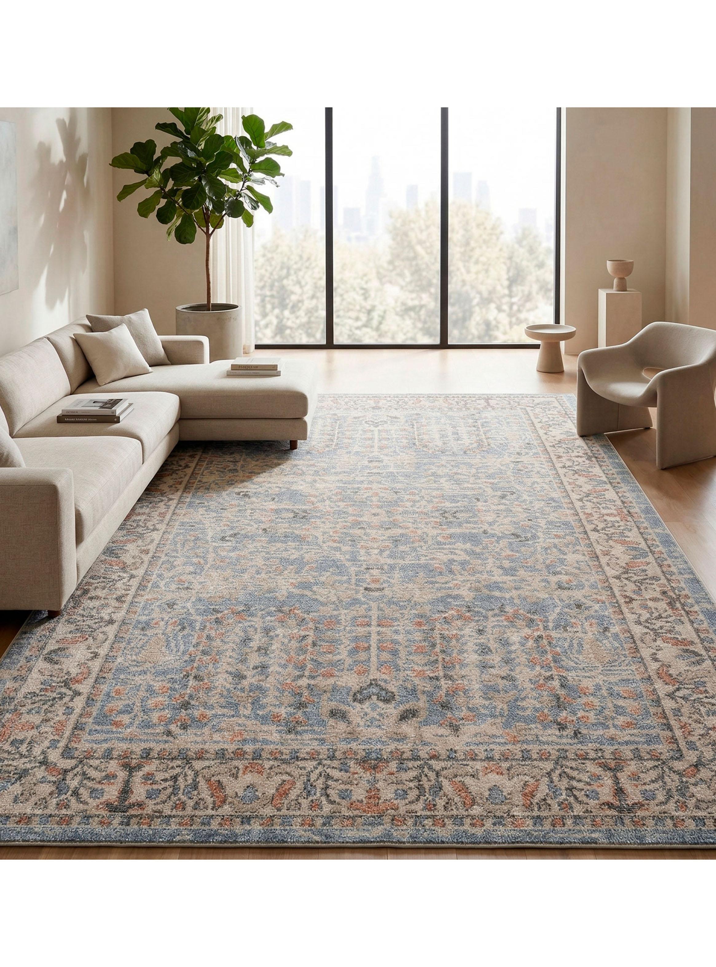 Alfombra Peaceful 160x230 cm Celeste-2