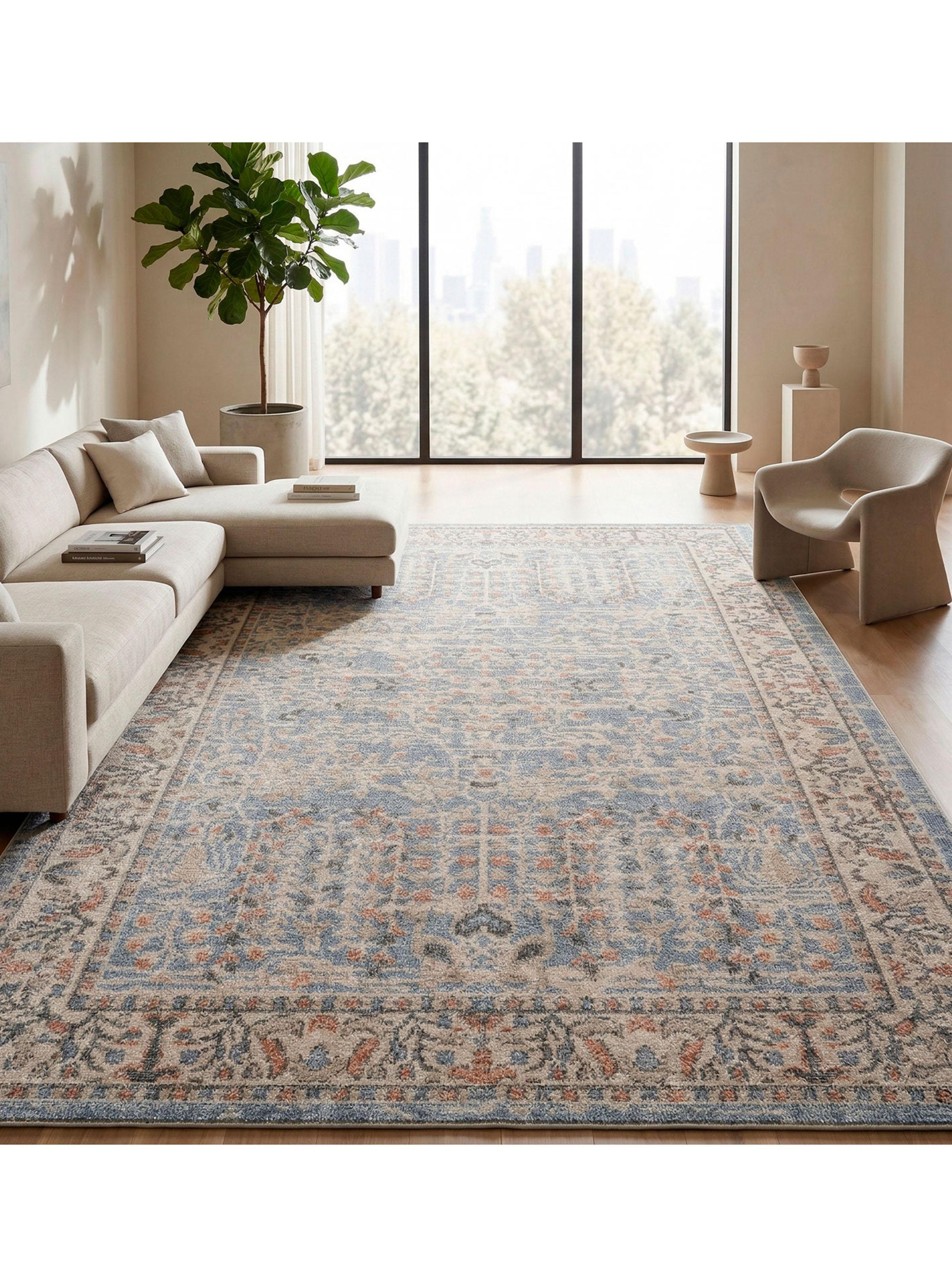 Alfombra Peaceful 200x290 cm Celeste-2