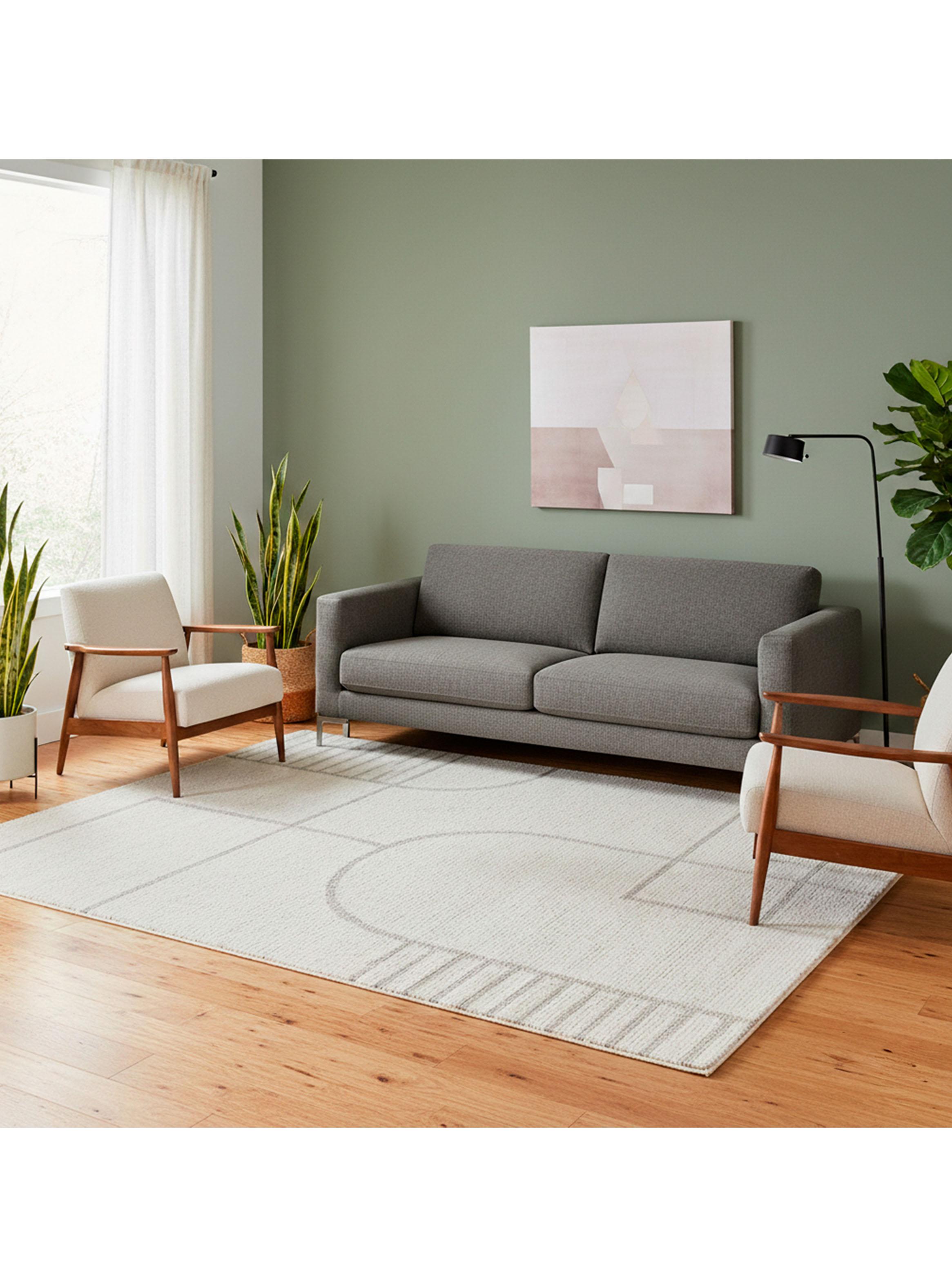 Alfombra Navarra 160x230 cm Crema y gris-2