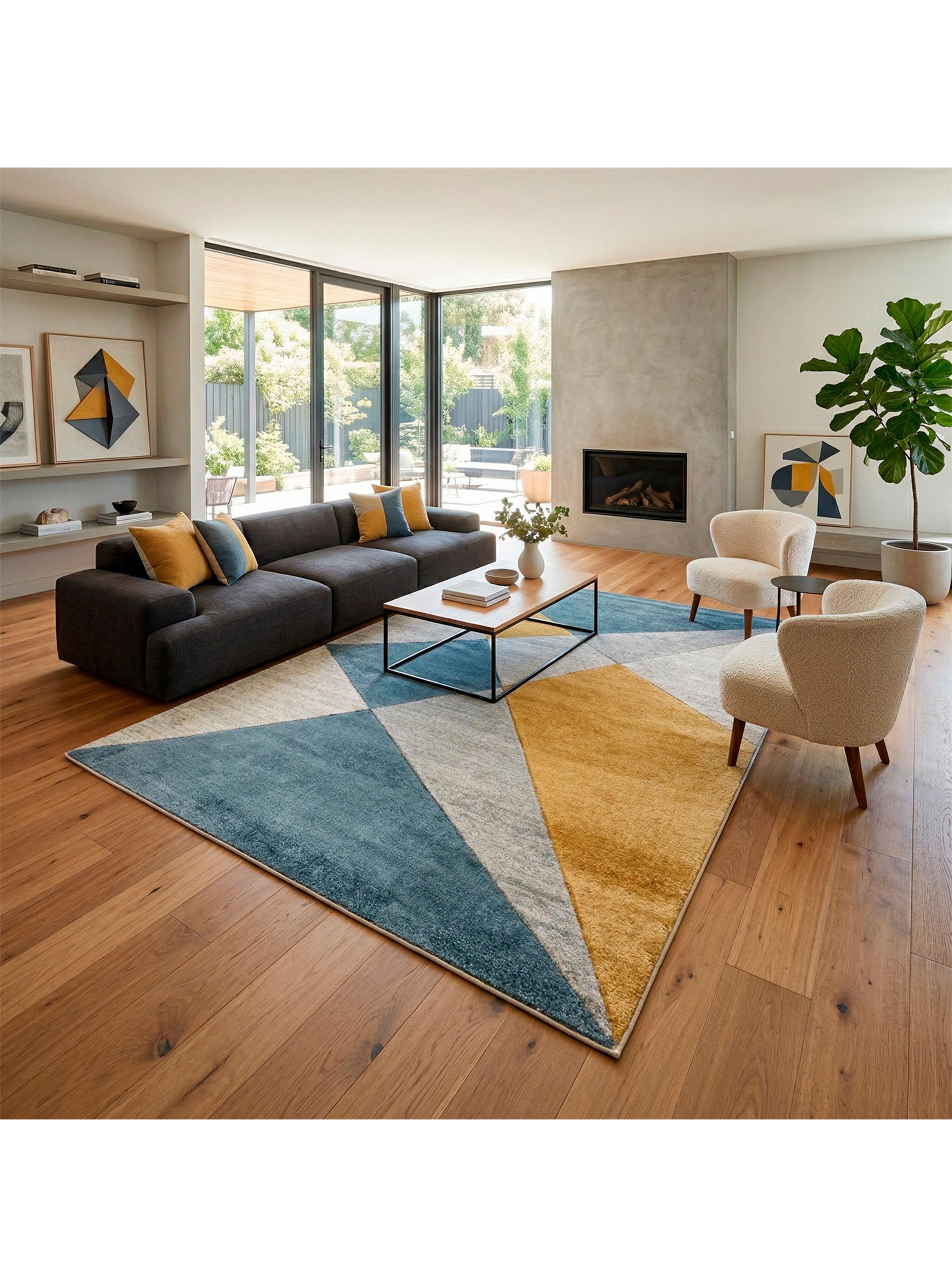 Alfombra Orleans 133x190 cm Blue Gold-2