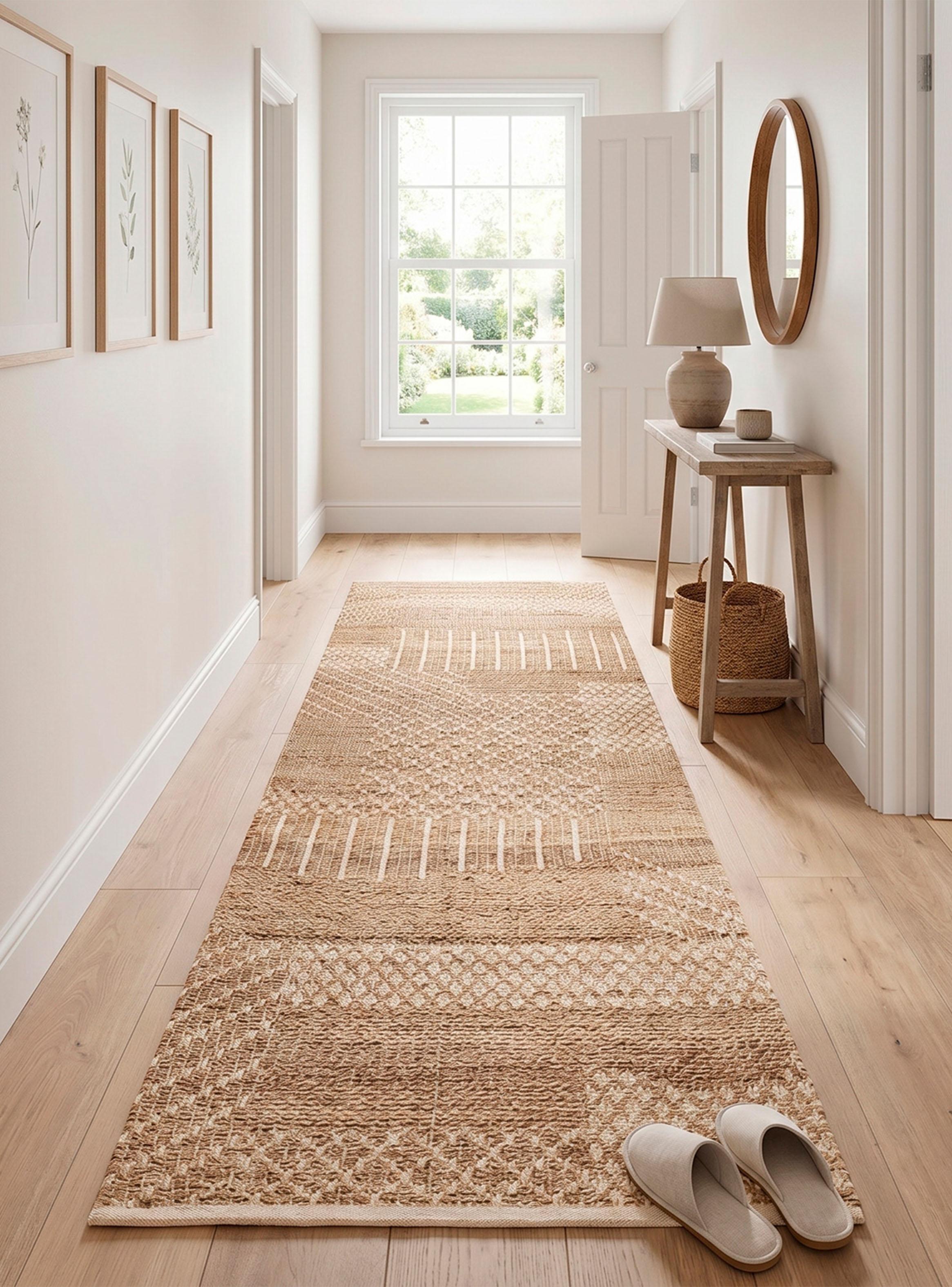 Alfombra Pasillo Handwoven Yute Design 70x240 cm Natural-2