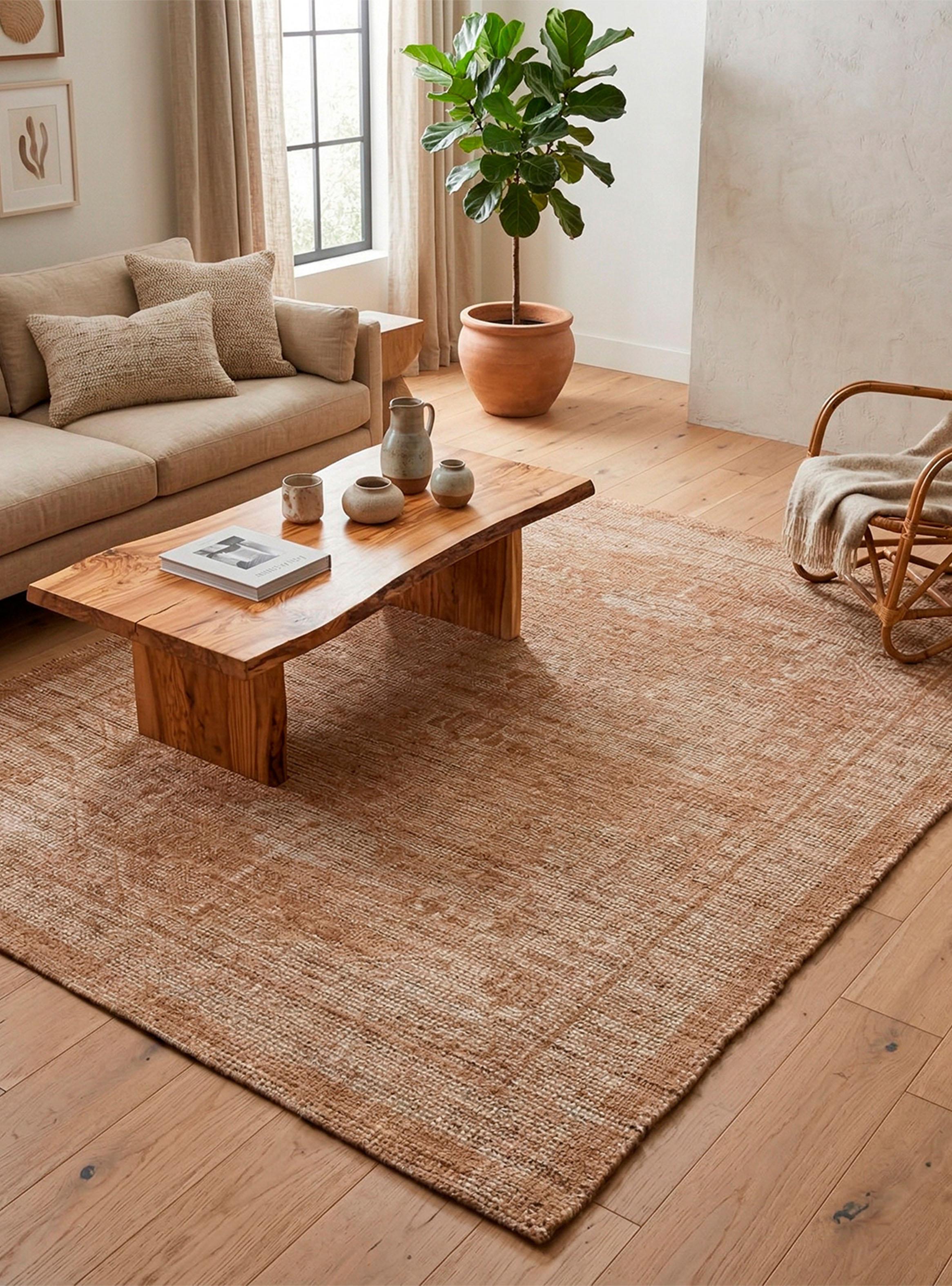 Alfombra Yute Vintage 160x230 cm Beige-2