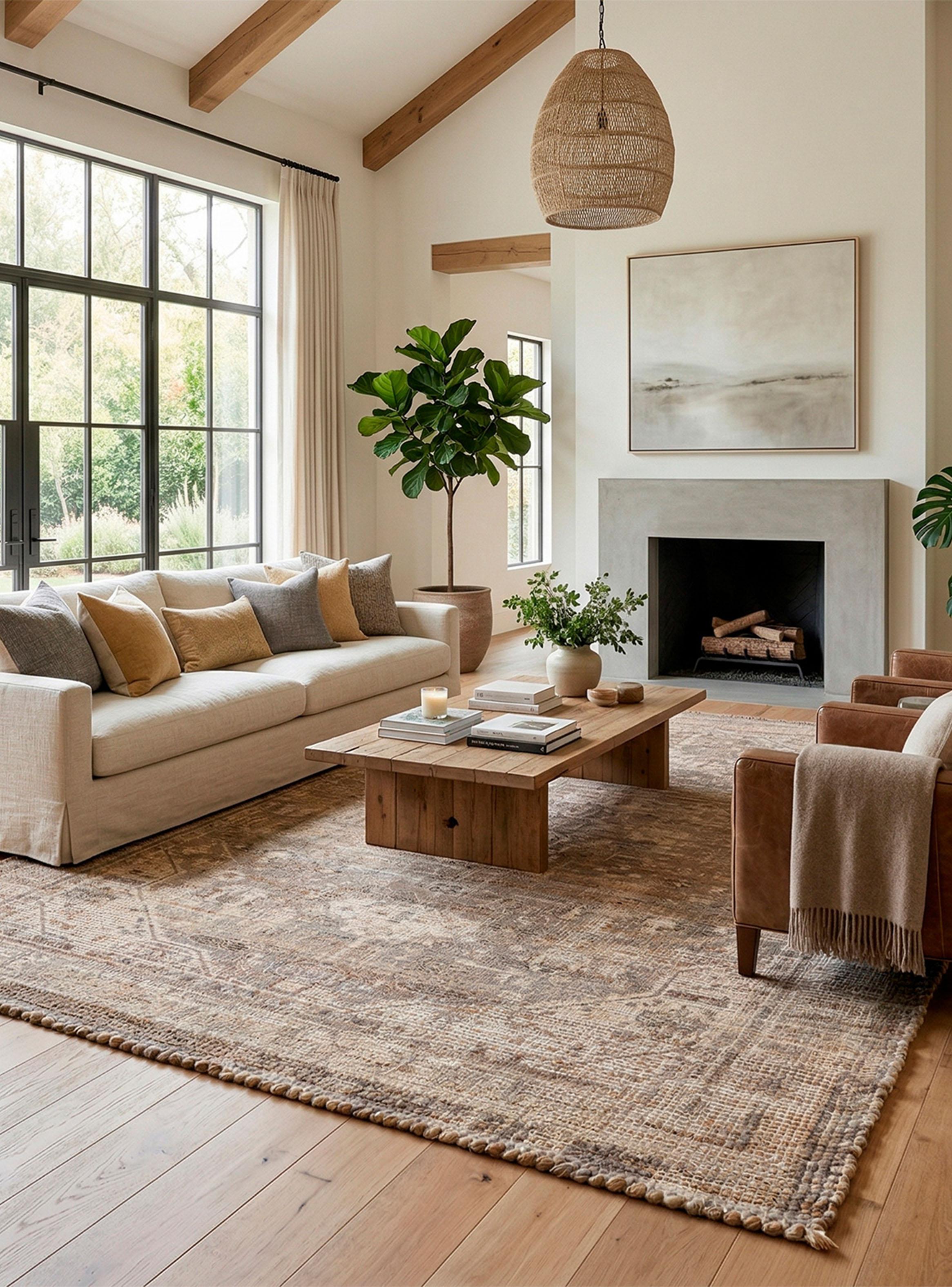 Alfombra Yute Vintage 160x230 cm Gris-2