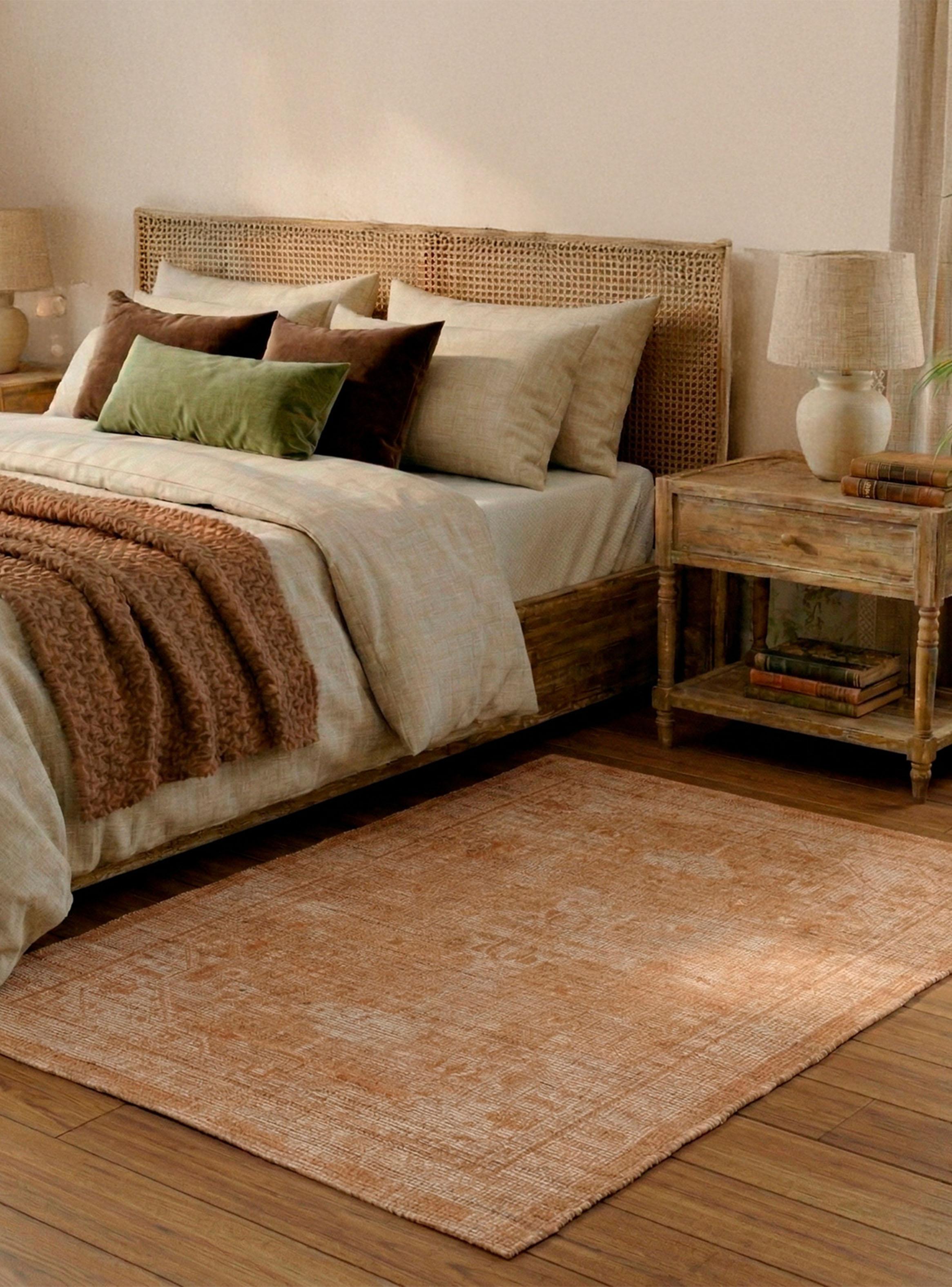 Bajada de cama Handwoven Yute Vintage 60x120 cm Beige-2