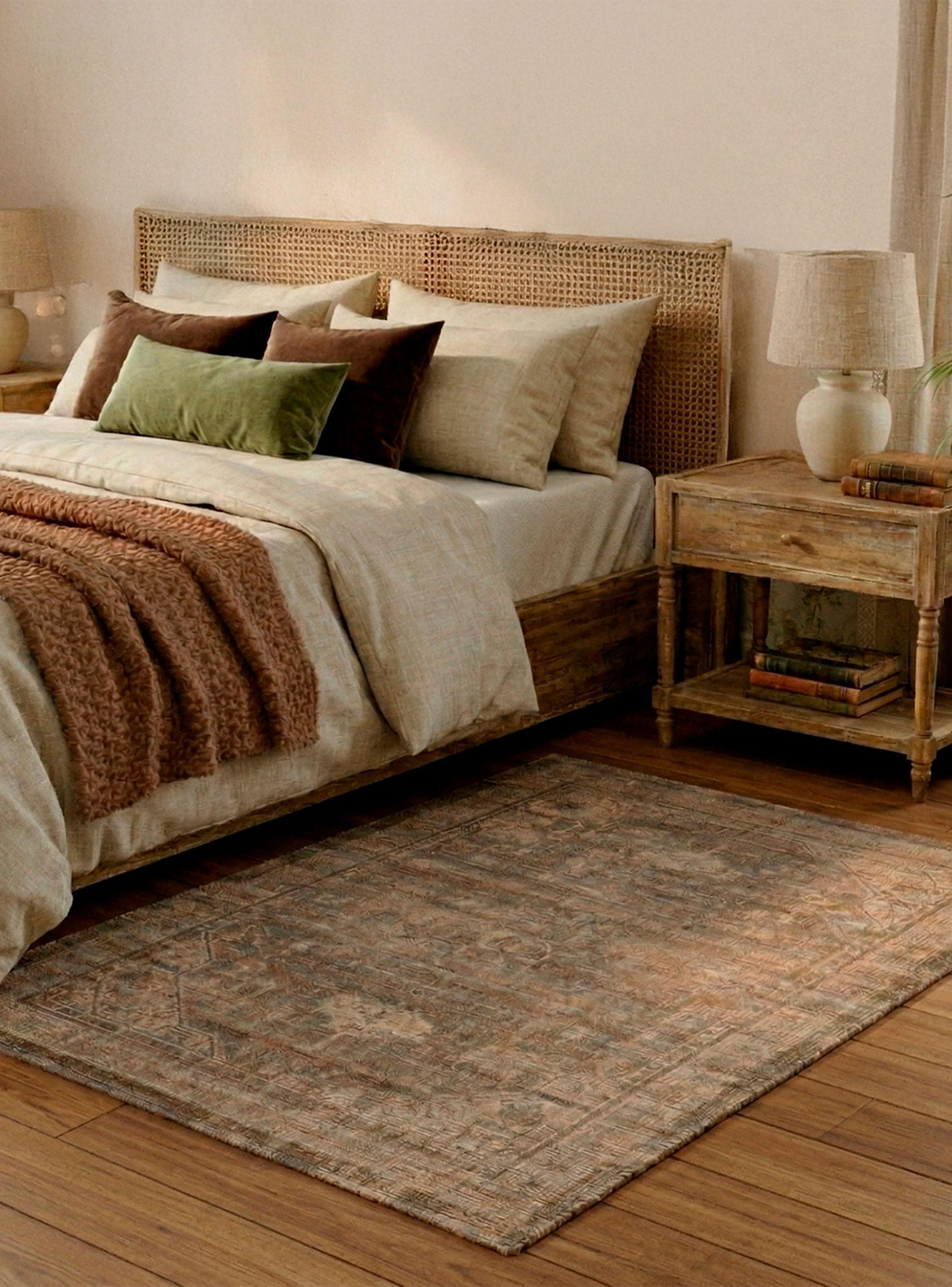 Bajada de Cama 60x120 cm Yute Vintage Gris-2