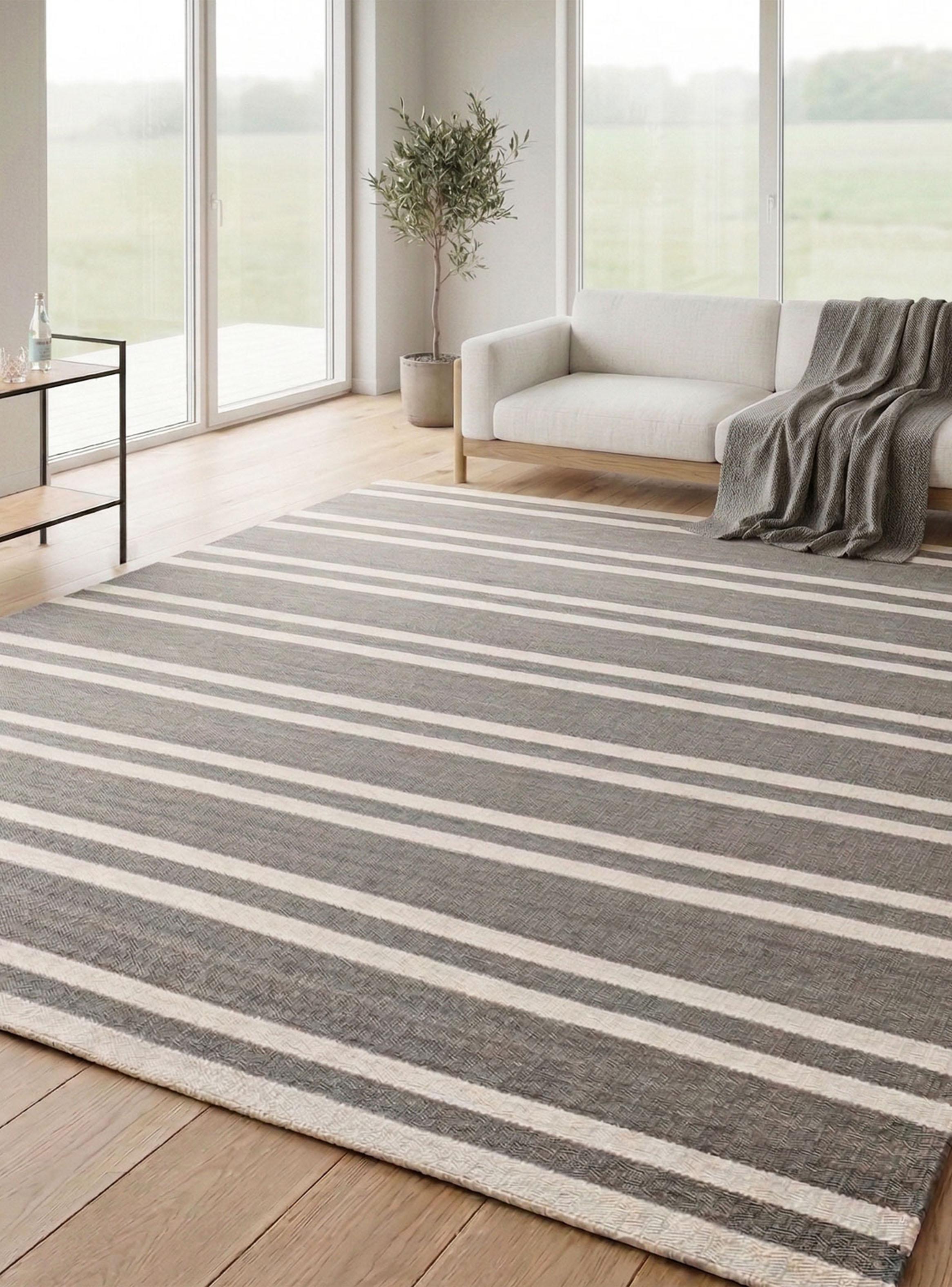 Alfombra Dhurrie Nature 60x240 cm Gris-2