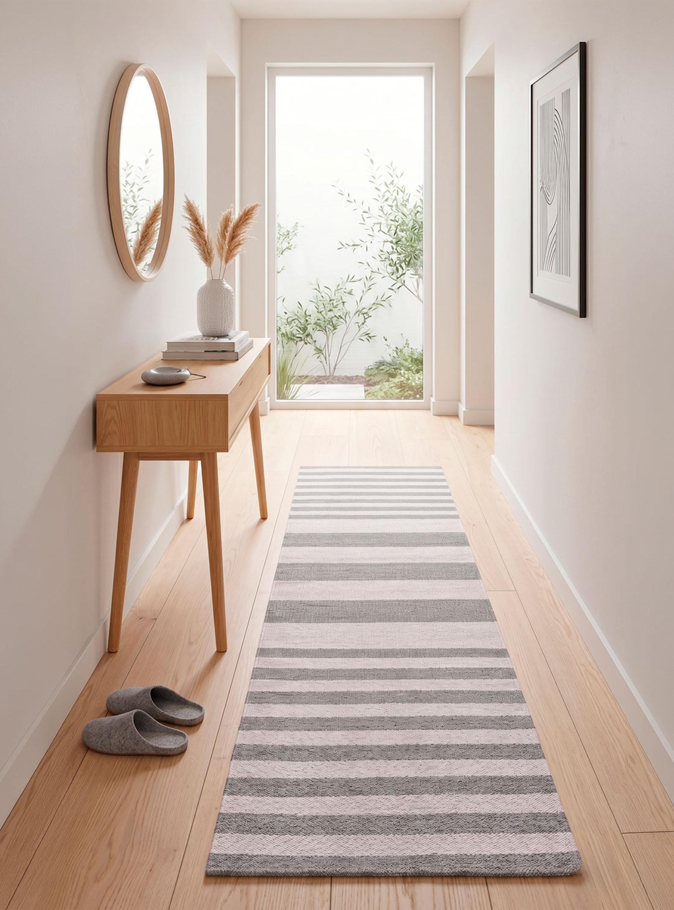 Alfombra Dhurrie Nature 60x240 cm Beige-2