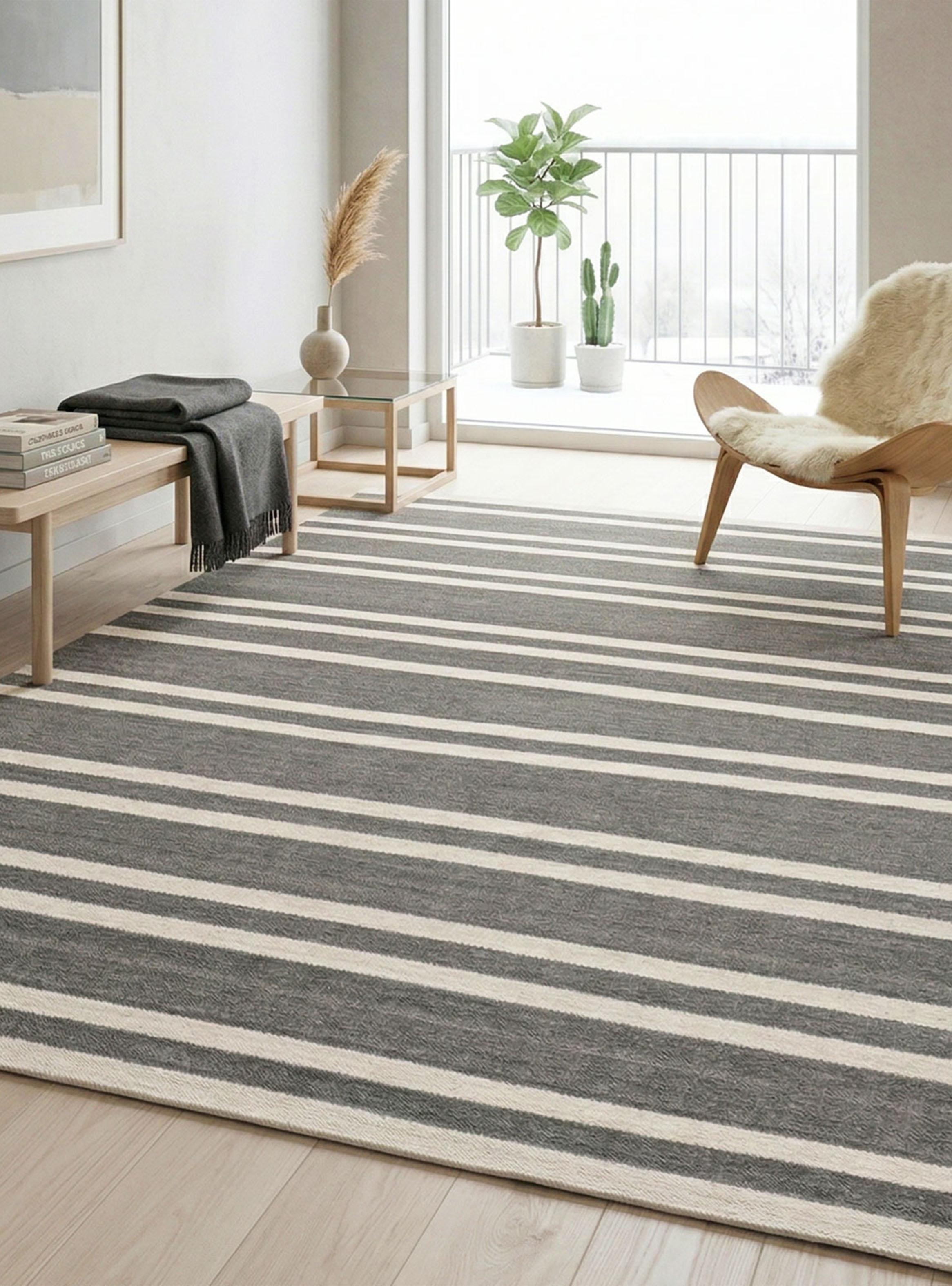 Alfombra Dhurrie Nature 160x230 cm Gris-2