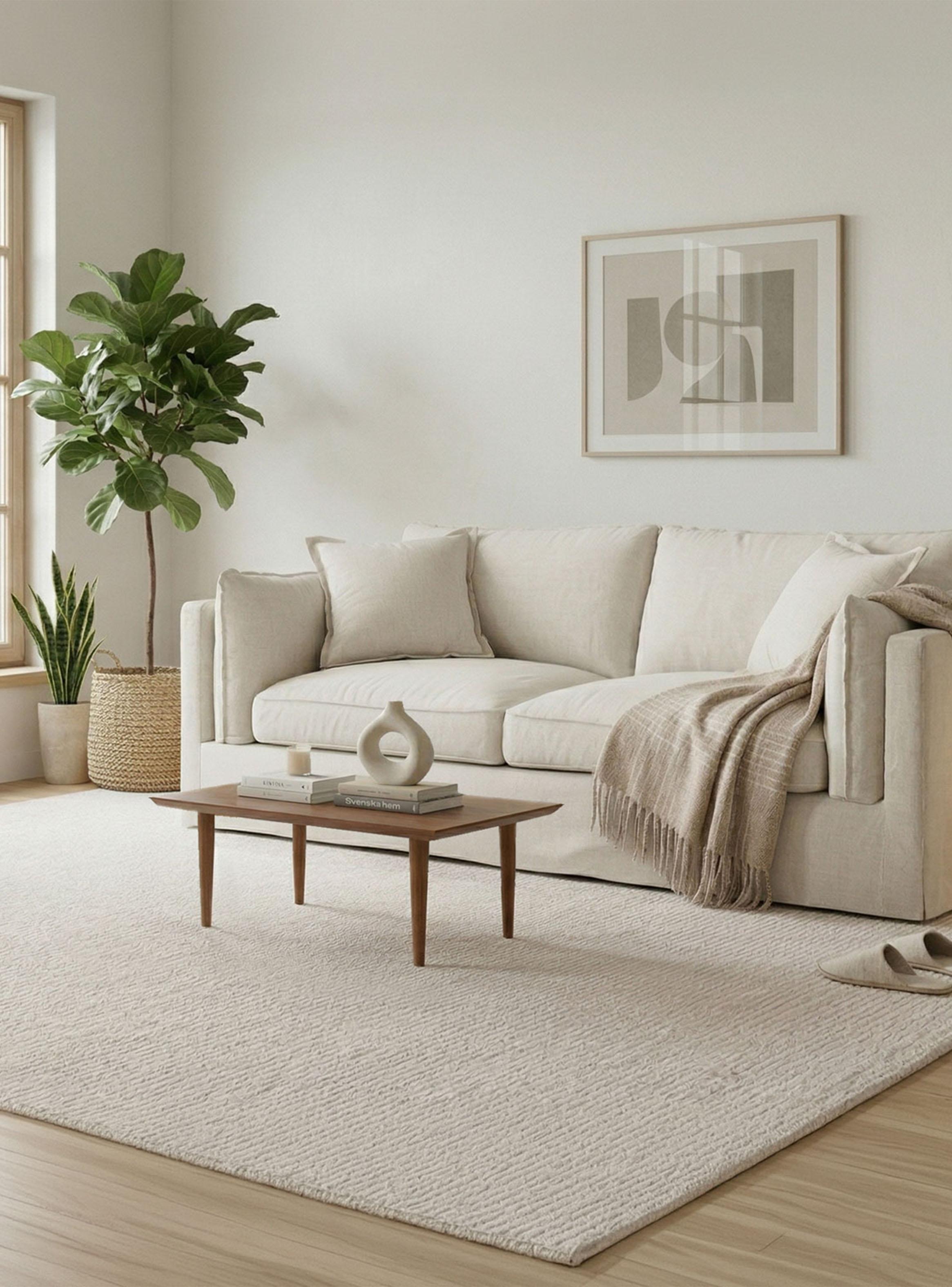 Alfombra Handtufted Palermo Crema 160x230 cm Lana-2