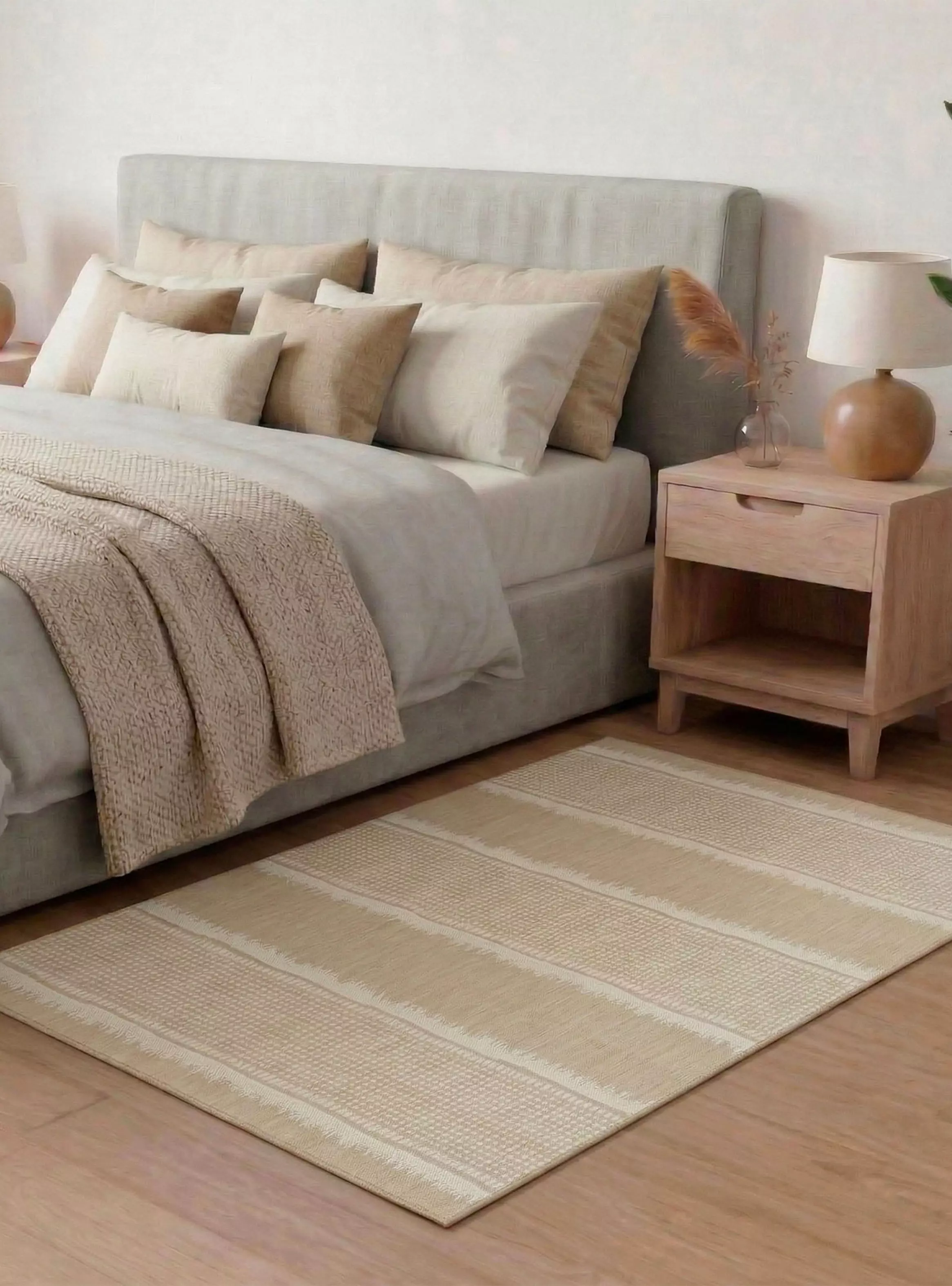 Bajada de cama Palermo Natural 54x90 cm Beige-2