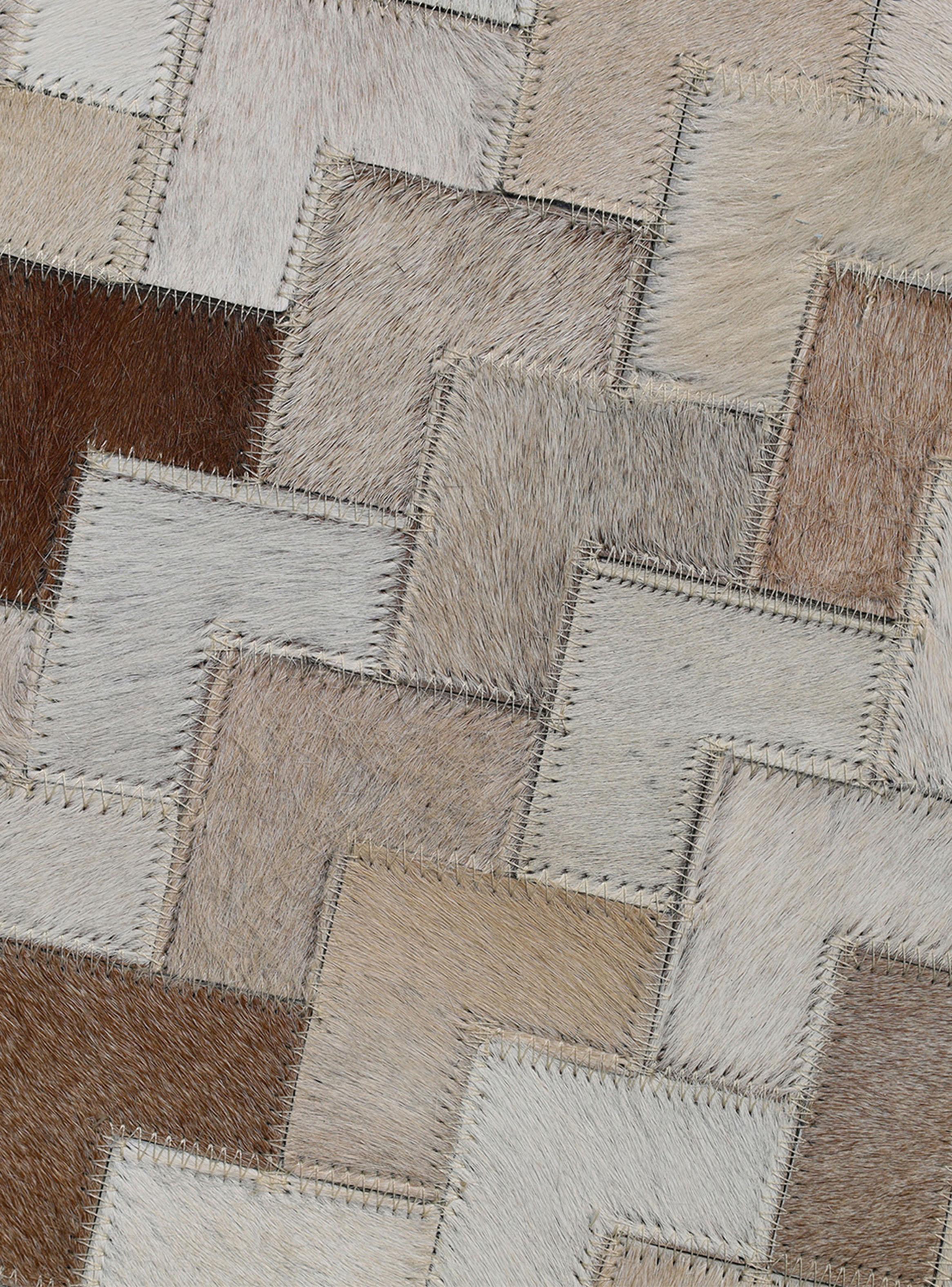 Alfombra Cuero Patch Design  160x230 cm Beige-1