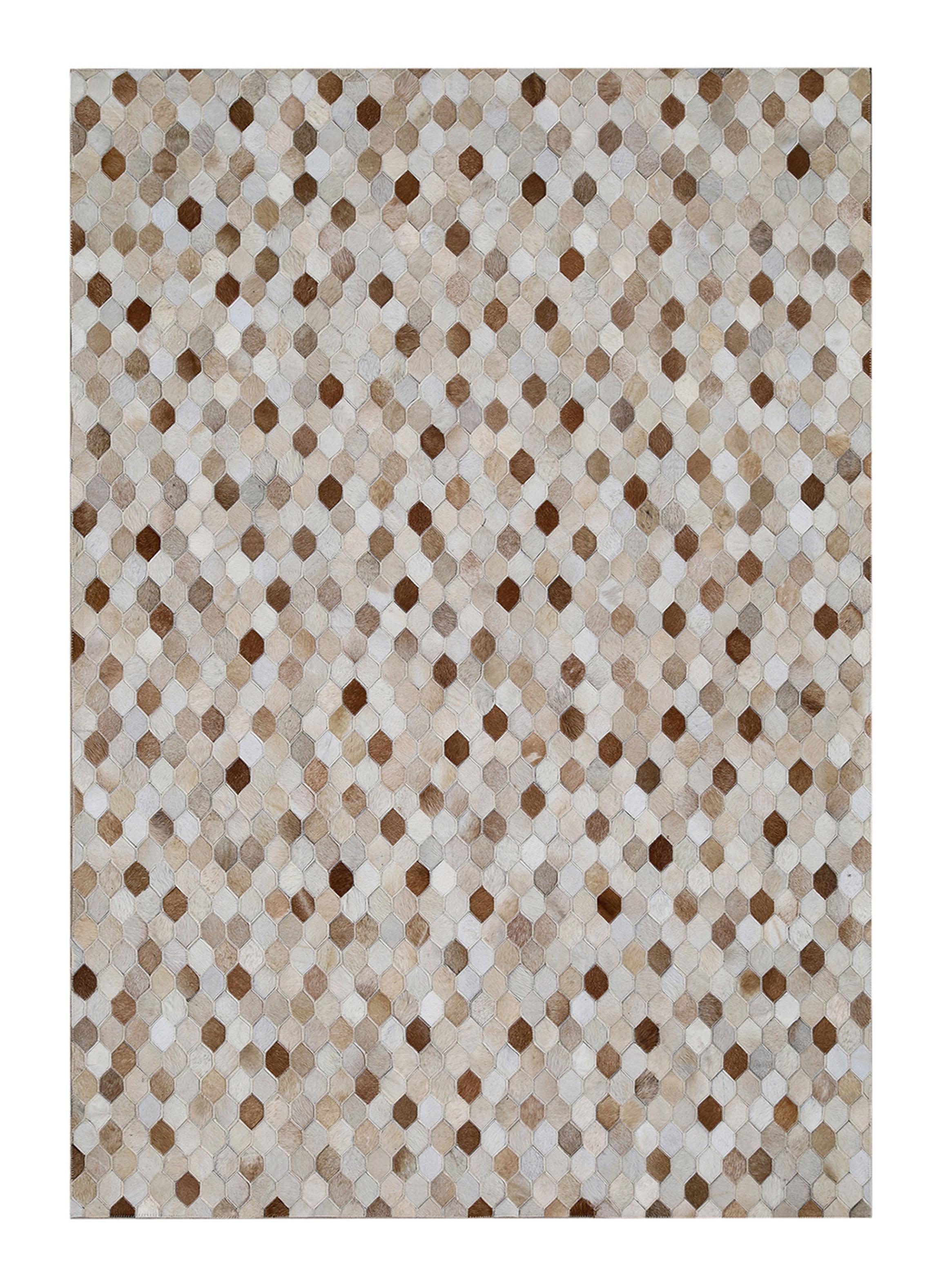 Alfombra Cuero Patch Design  160x230 cm Rústico-0