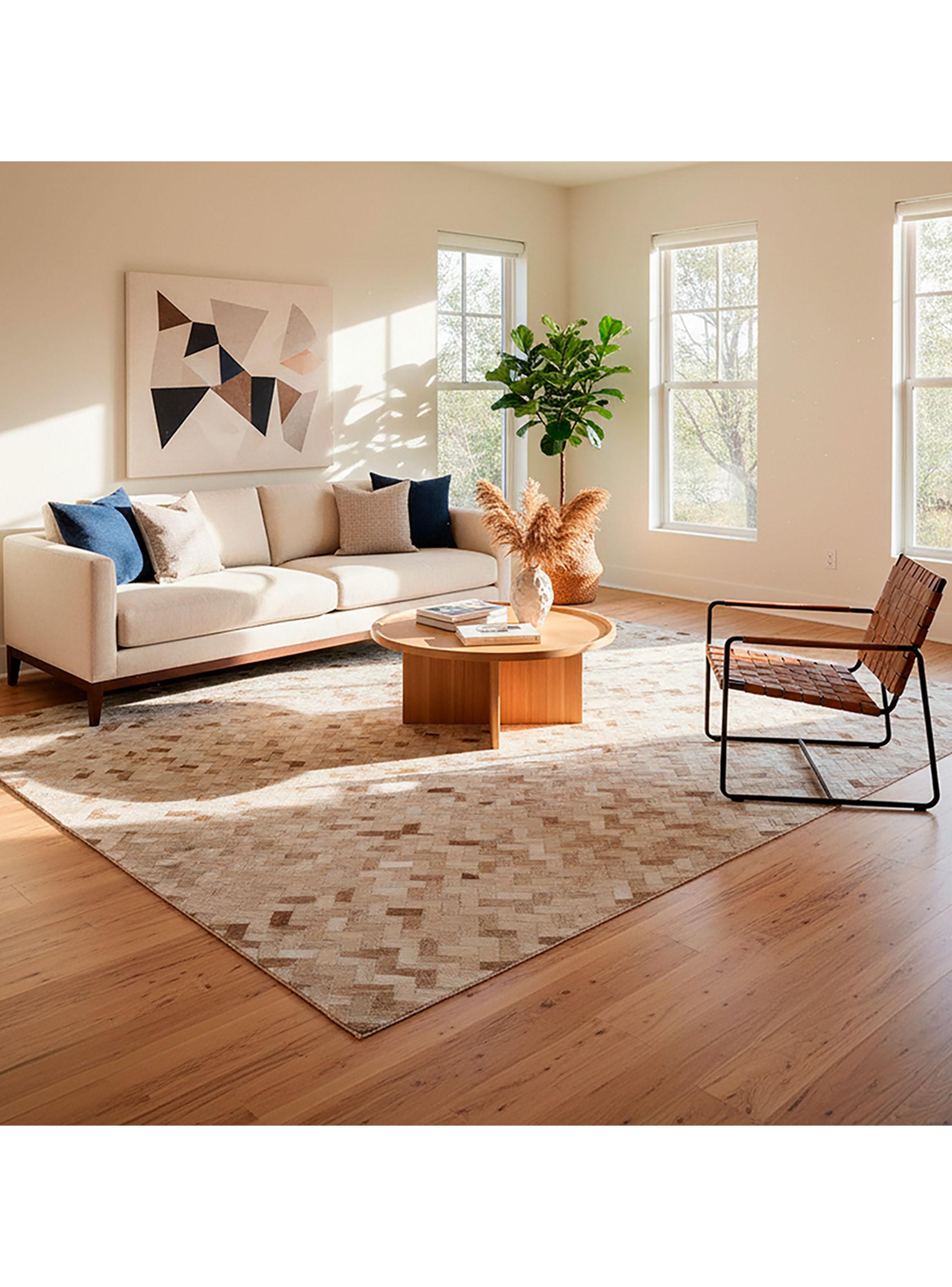 Alfombra Cuero Patch Design  190x290 cm Rústico-2