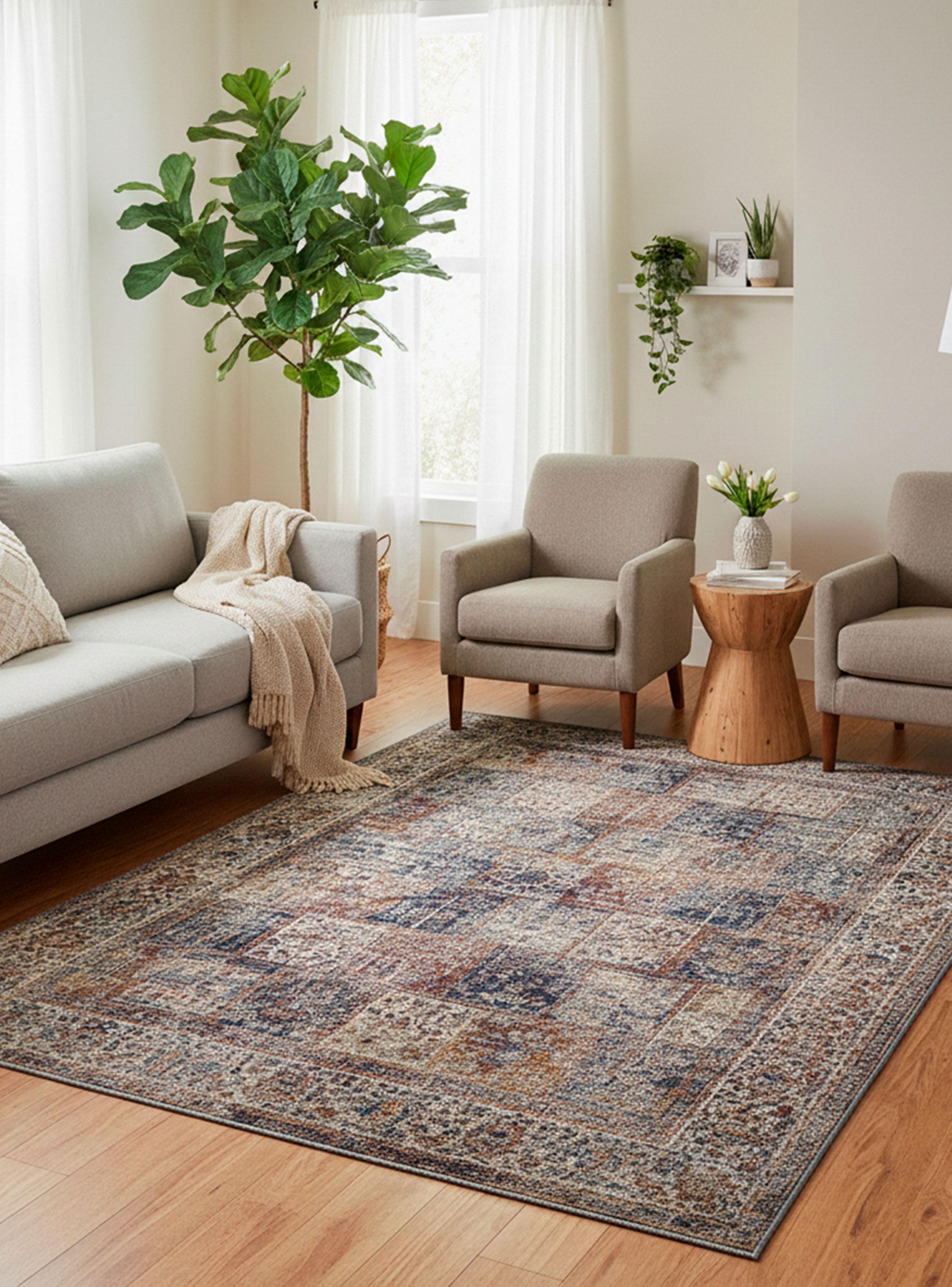 Alfombra Karachi 200x290 cm Dark Blue-2