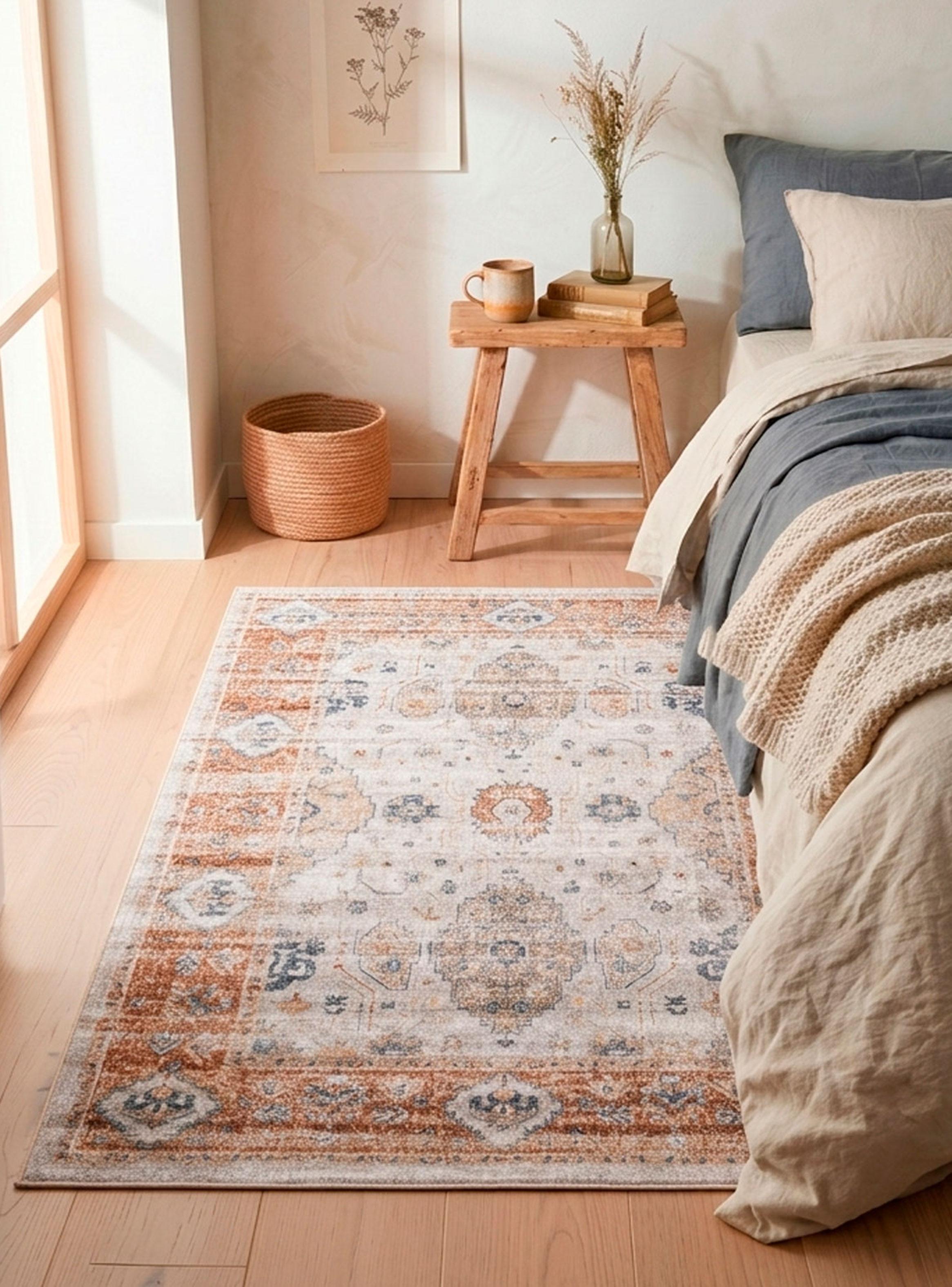 Bajada de Cama Romantic 60x120 cm Cream D. Orange-2