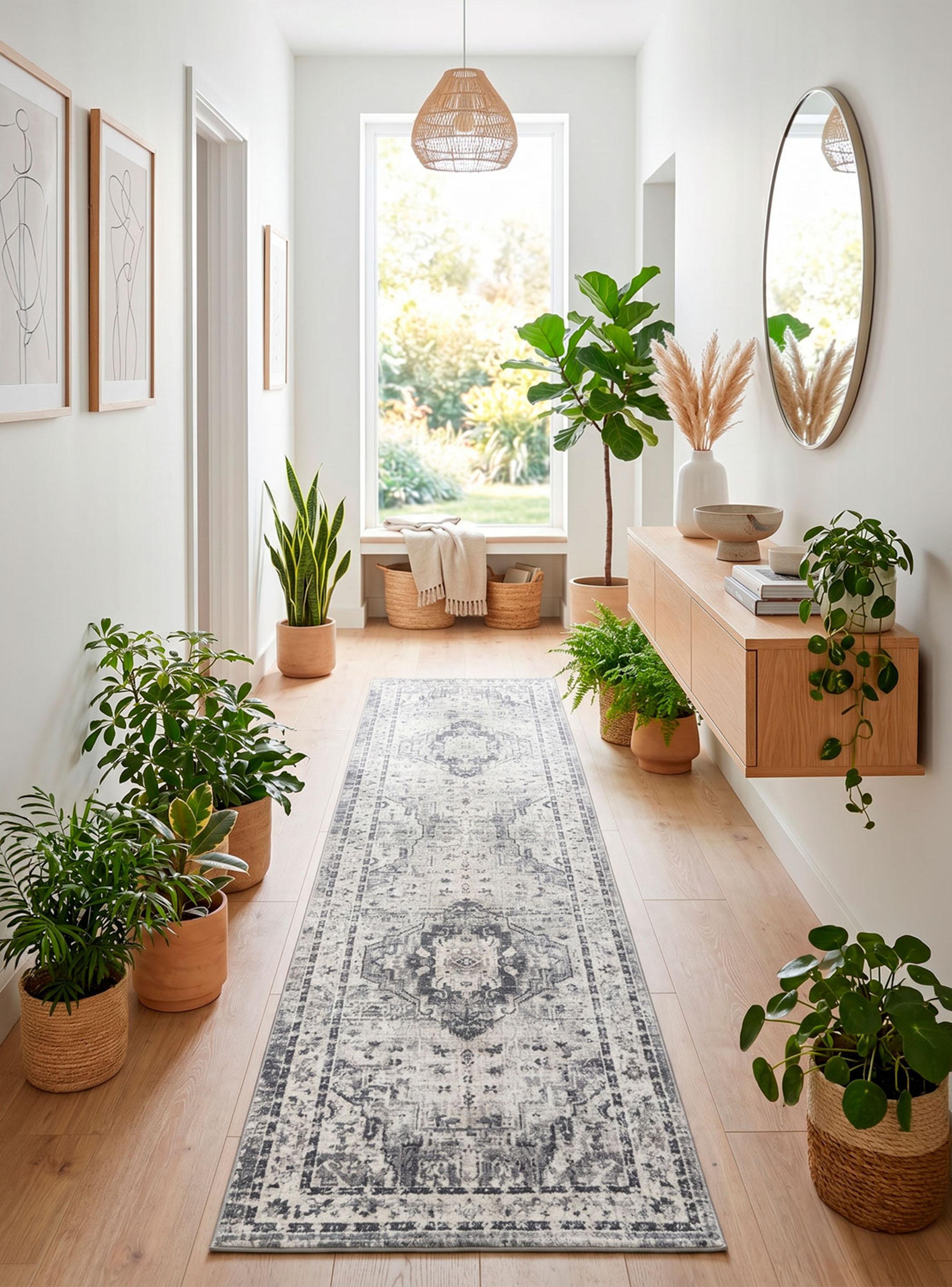 Alfombra Pasillo Romantic 60x240 cm Cream-2