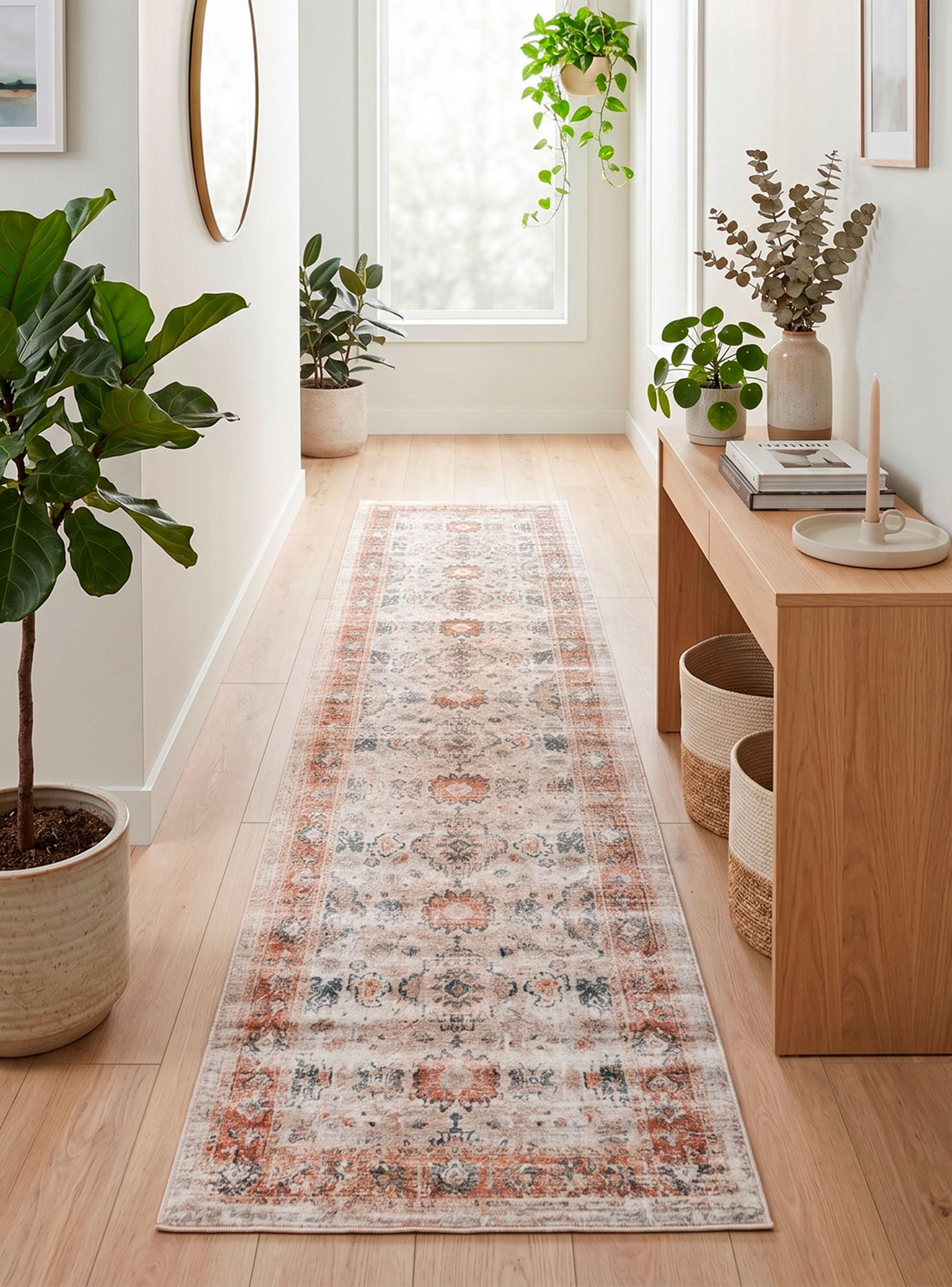 Alfombra Pasillo Romantic 60x240 cm Cream D. Orange-2