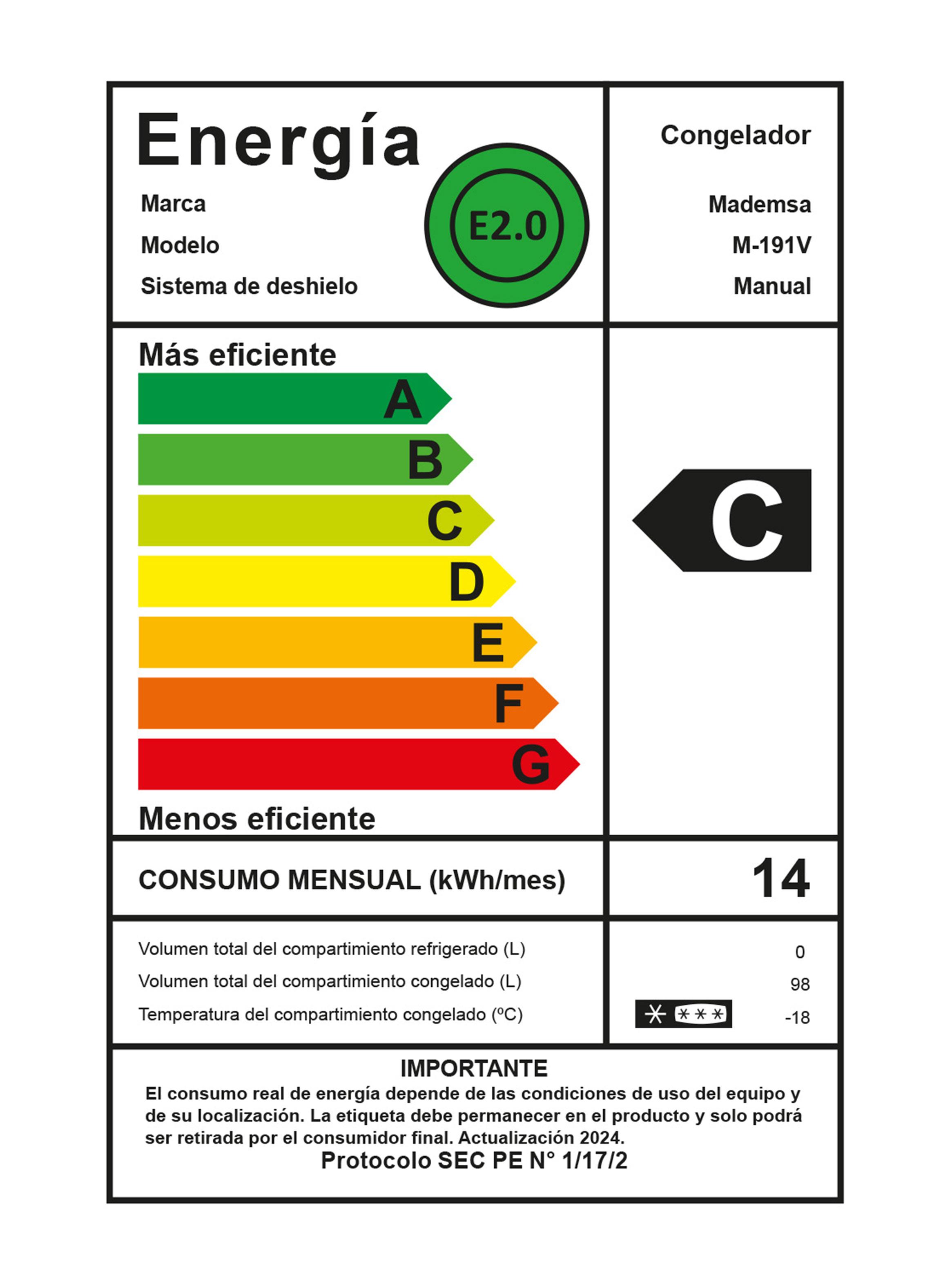 Mini Congelador Frío Directo 98 Litros M-191V Negro-5