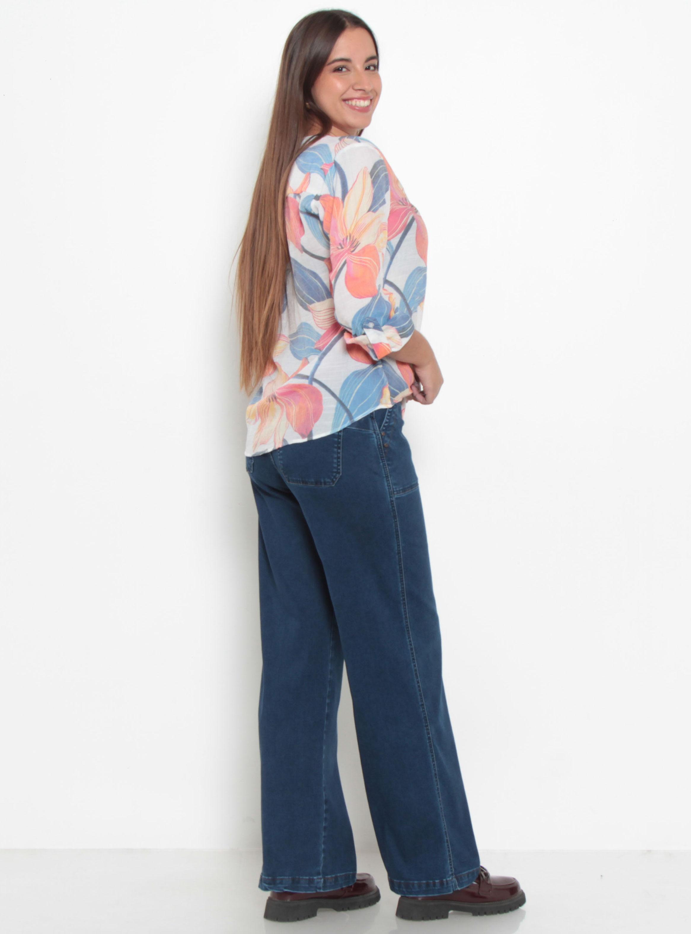 Jeans Cargo Recto Pretina Dos Botones Ja35-4