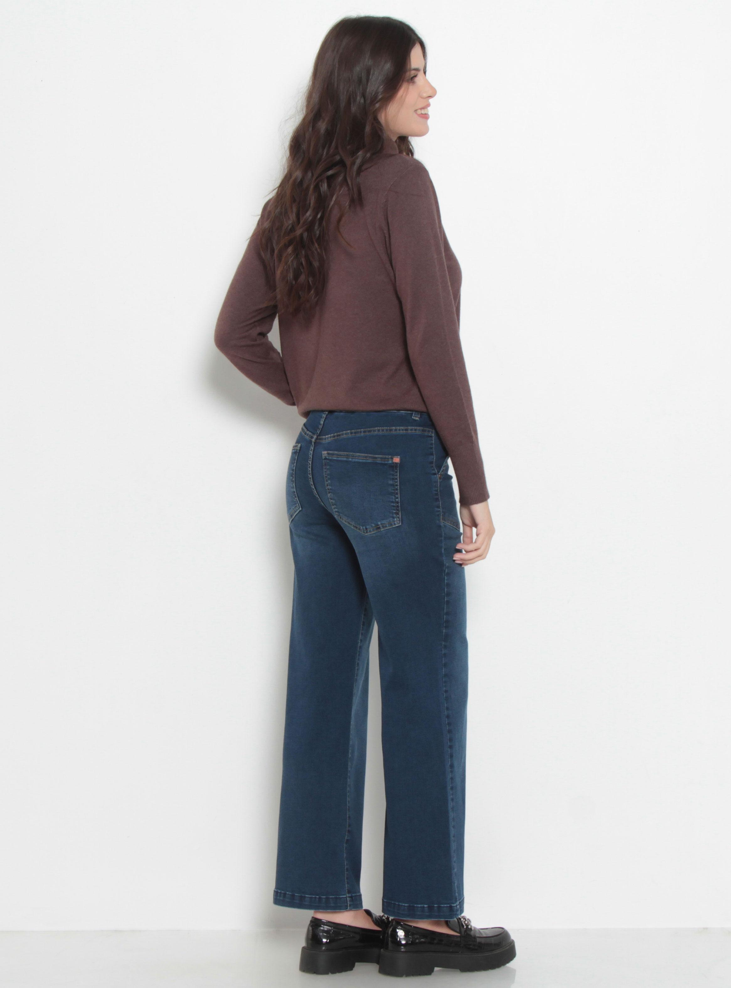 Jeans Recto Cargo Pretina Alta Dos Botones-4