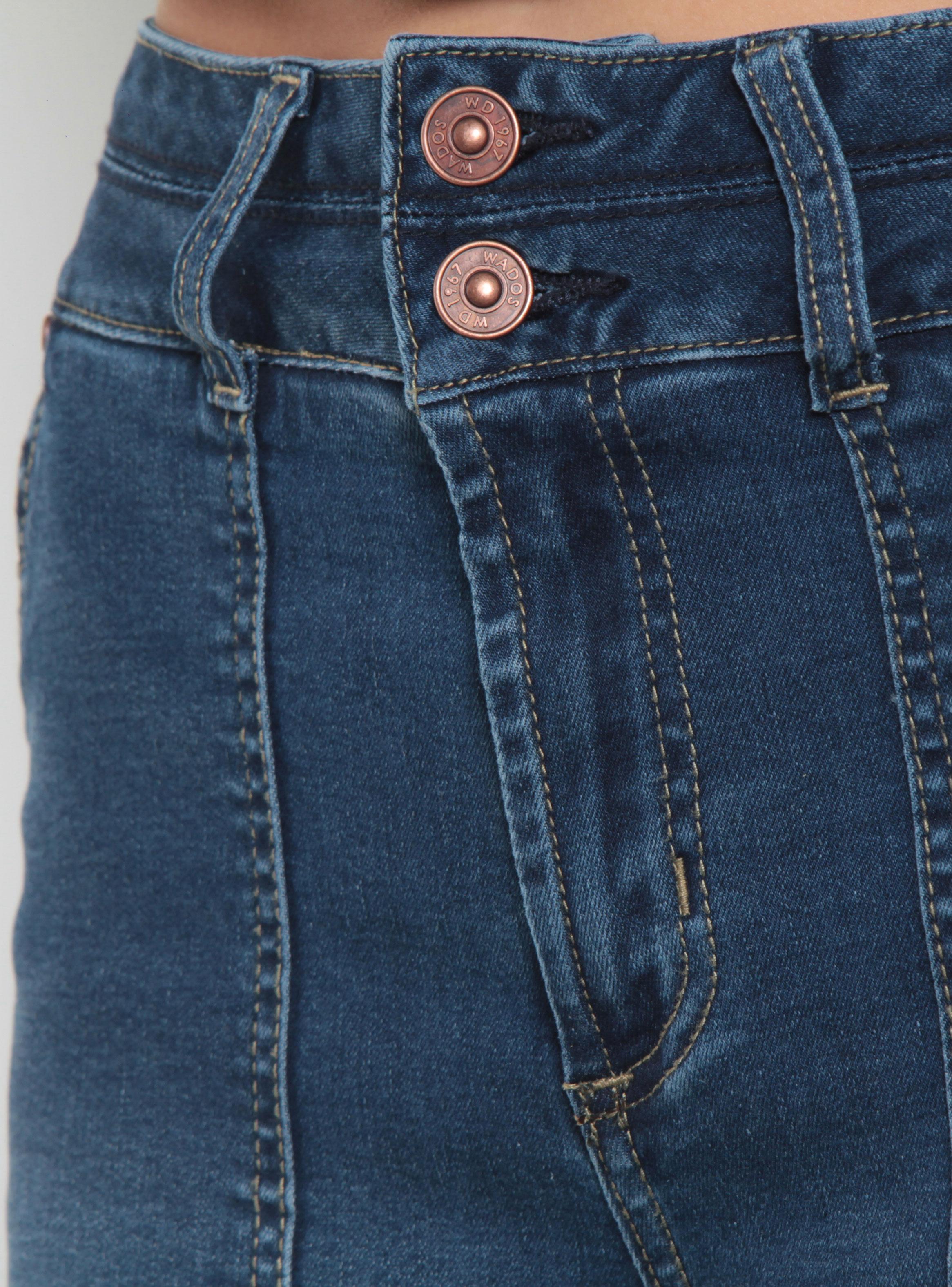 Jeans Recto Cargo Pretina Alta Dos Botones-2