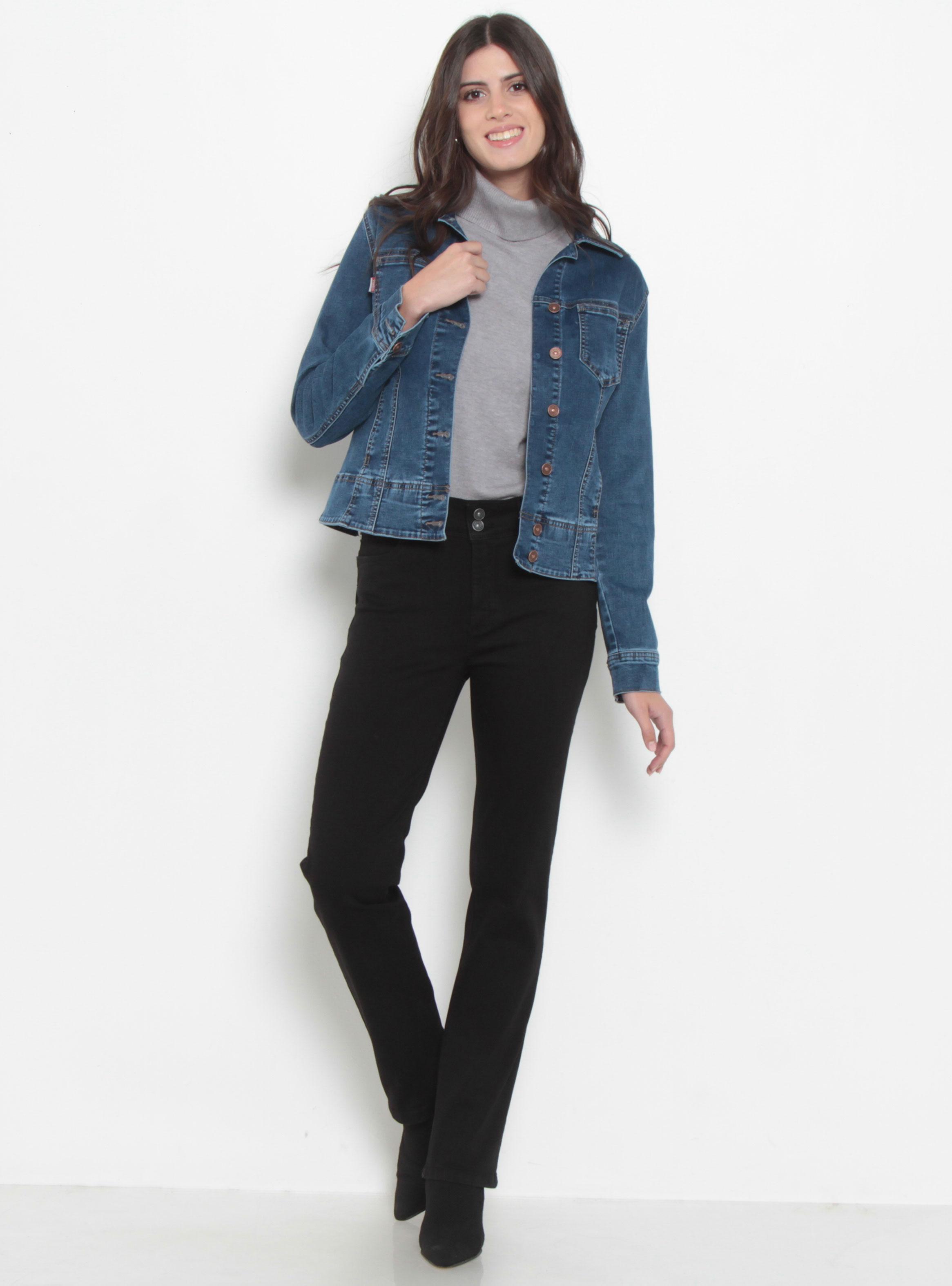 Jeans Pitillo Push Up Pretina Media Dos Botones-3