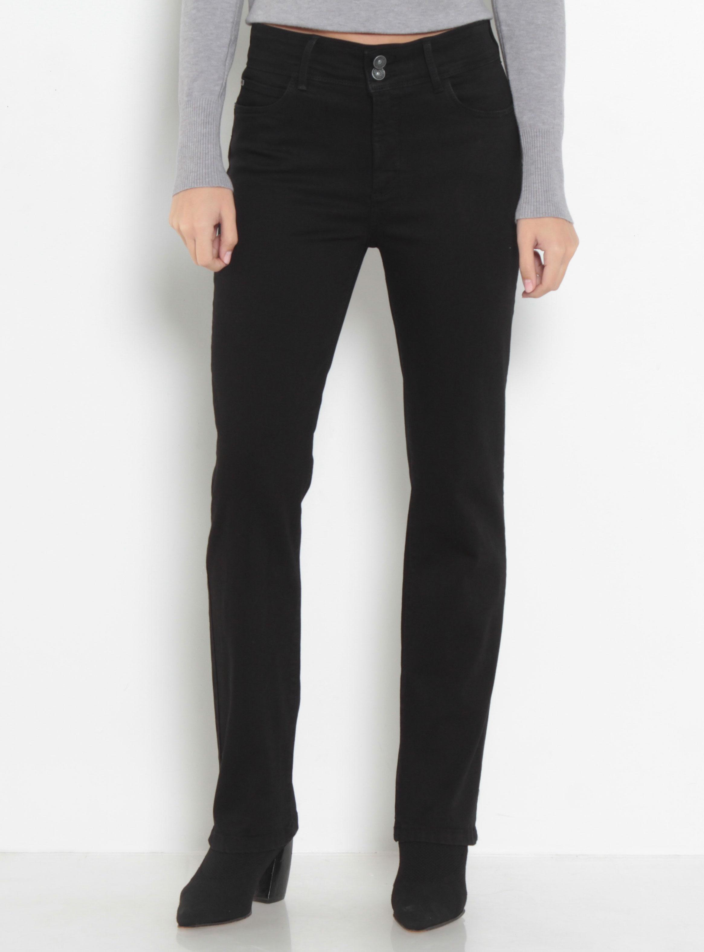 Jeans Pitillo Push Up Pretina Media Dos Botones-0