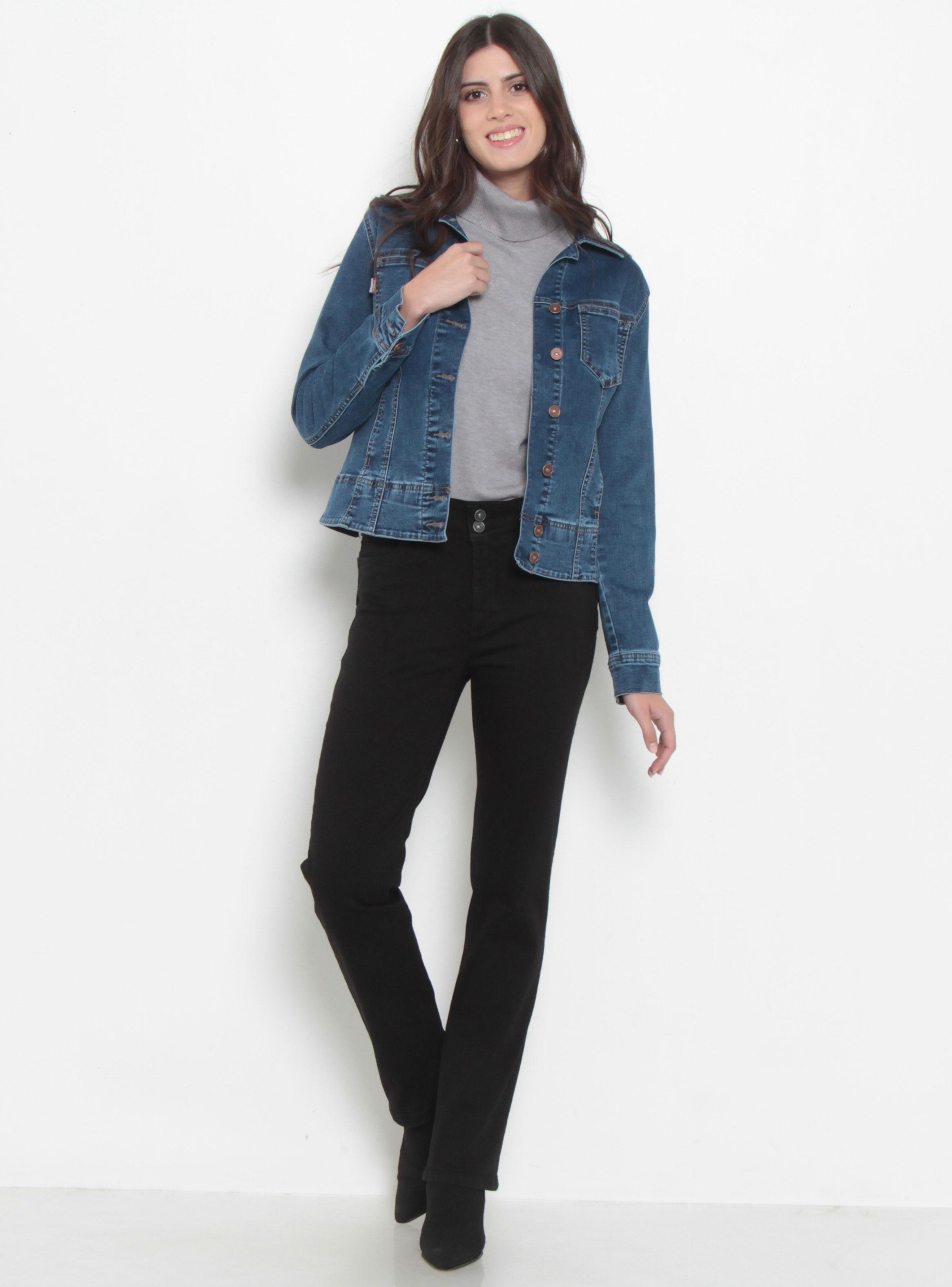 Jeans Pitillo Push Up Pretina Media Dos Botones-3