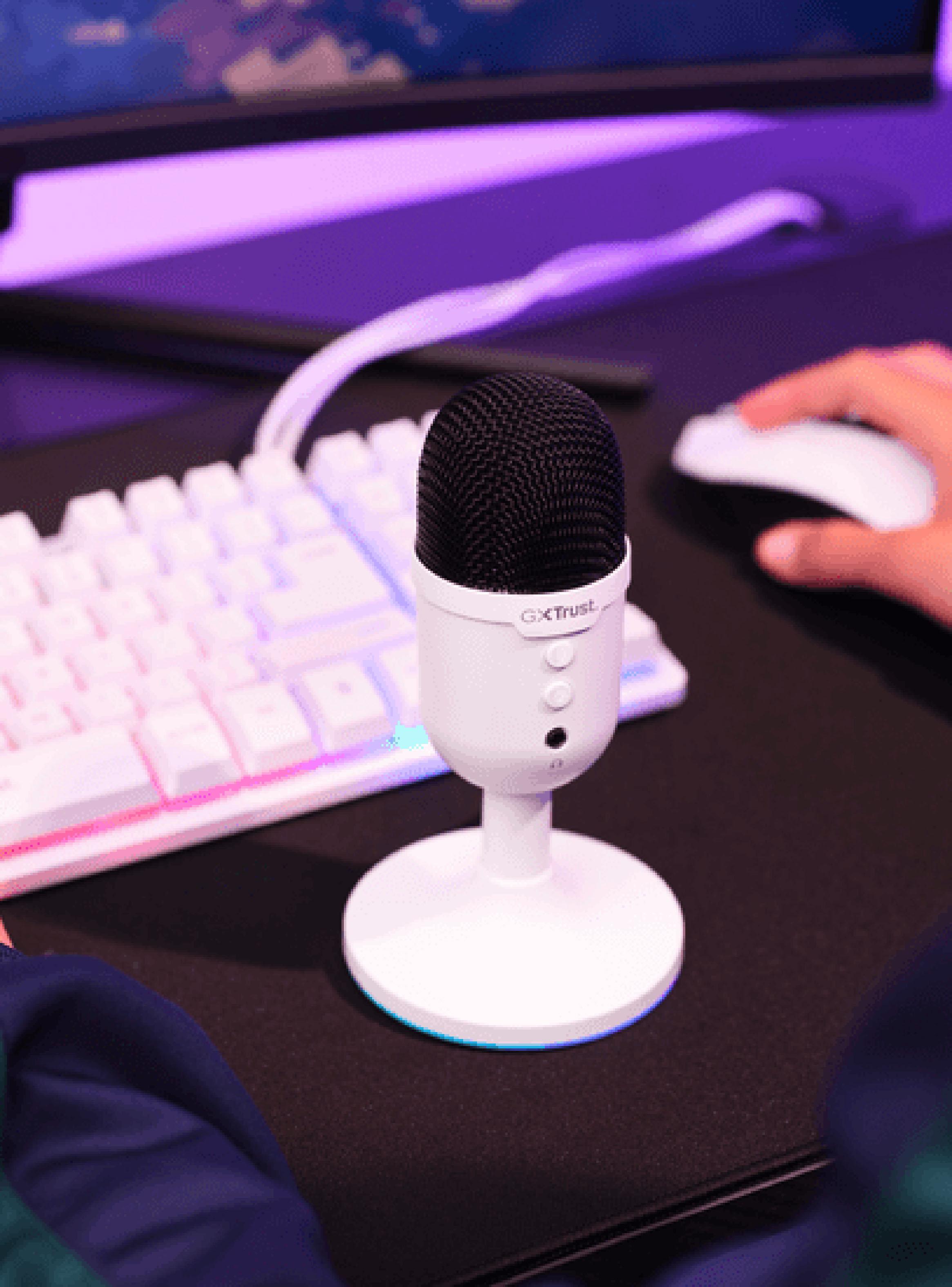 Micrófono Gamer USB Yunix GXT234 Blanco-3