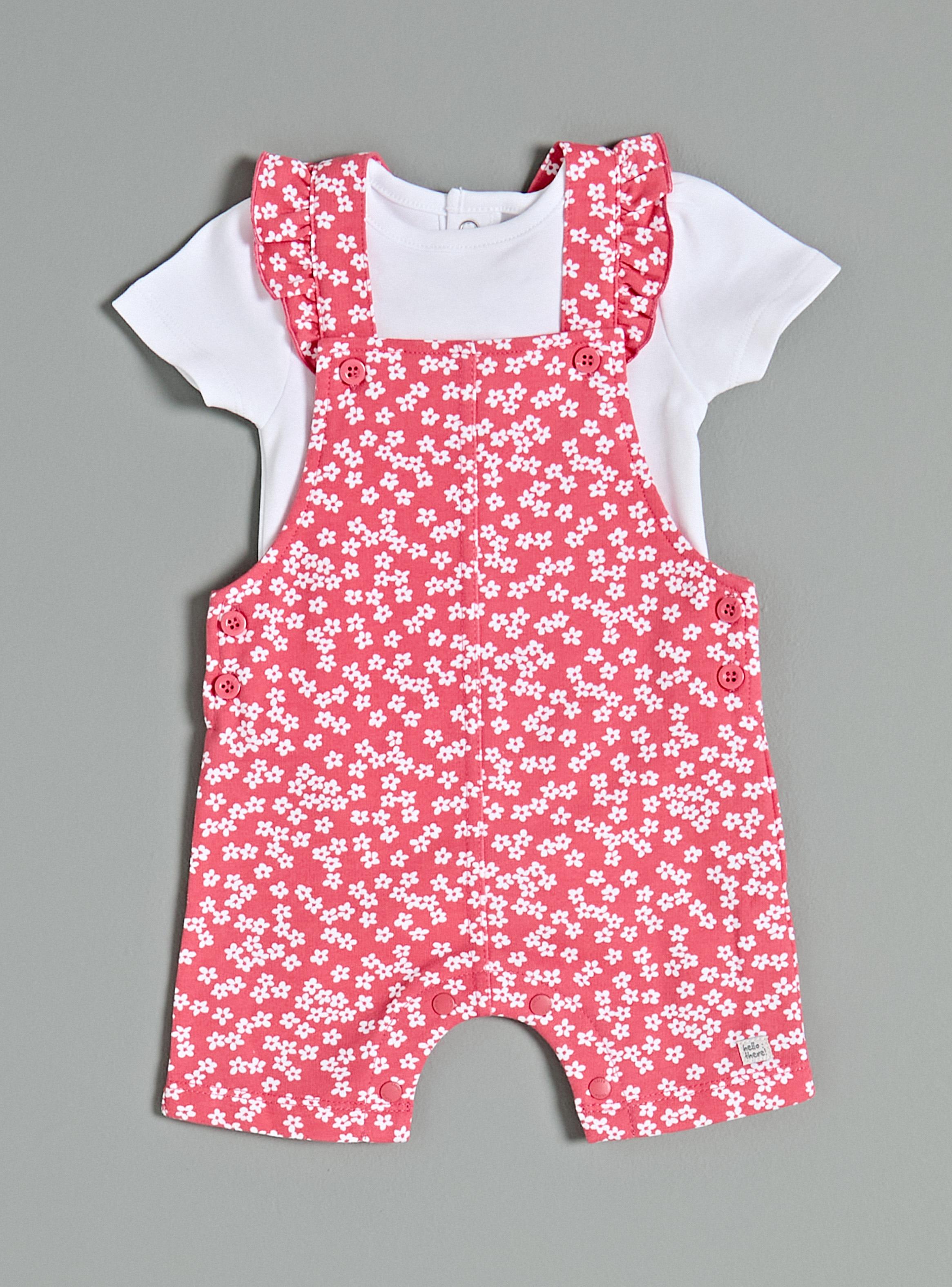 Conjunto Estampado Floral Pequeño con Tirantes-1