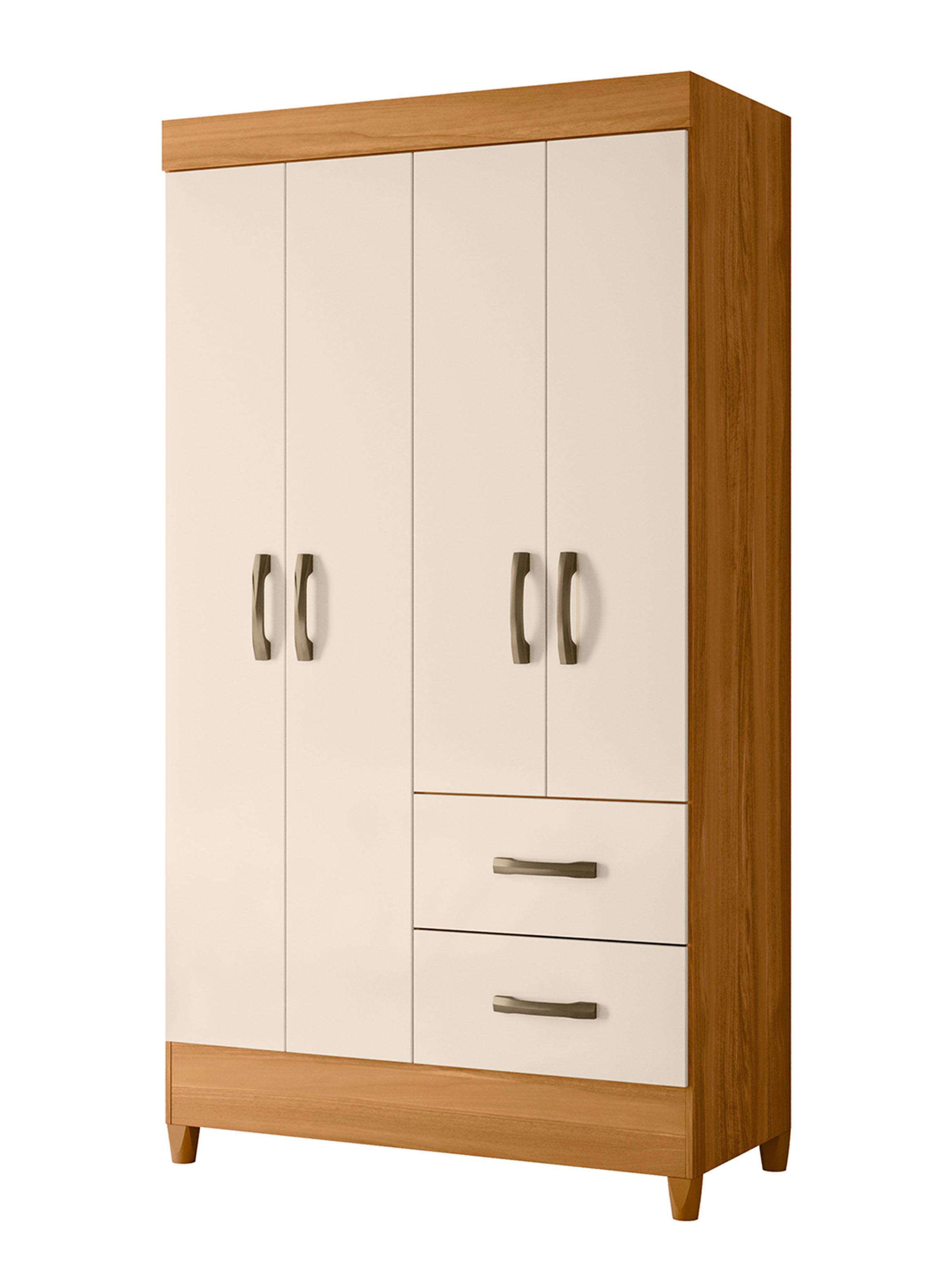 Combo Clóset 4 Puertas + Cómodas 4 Cajones Carv-3