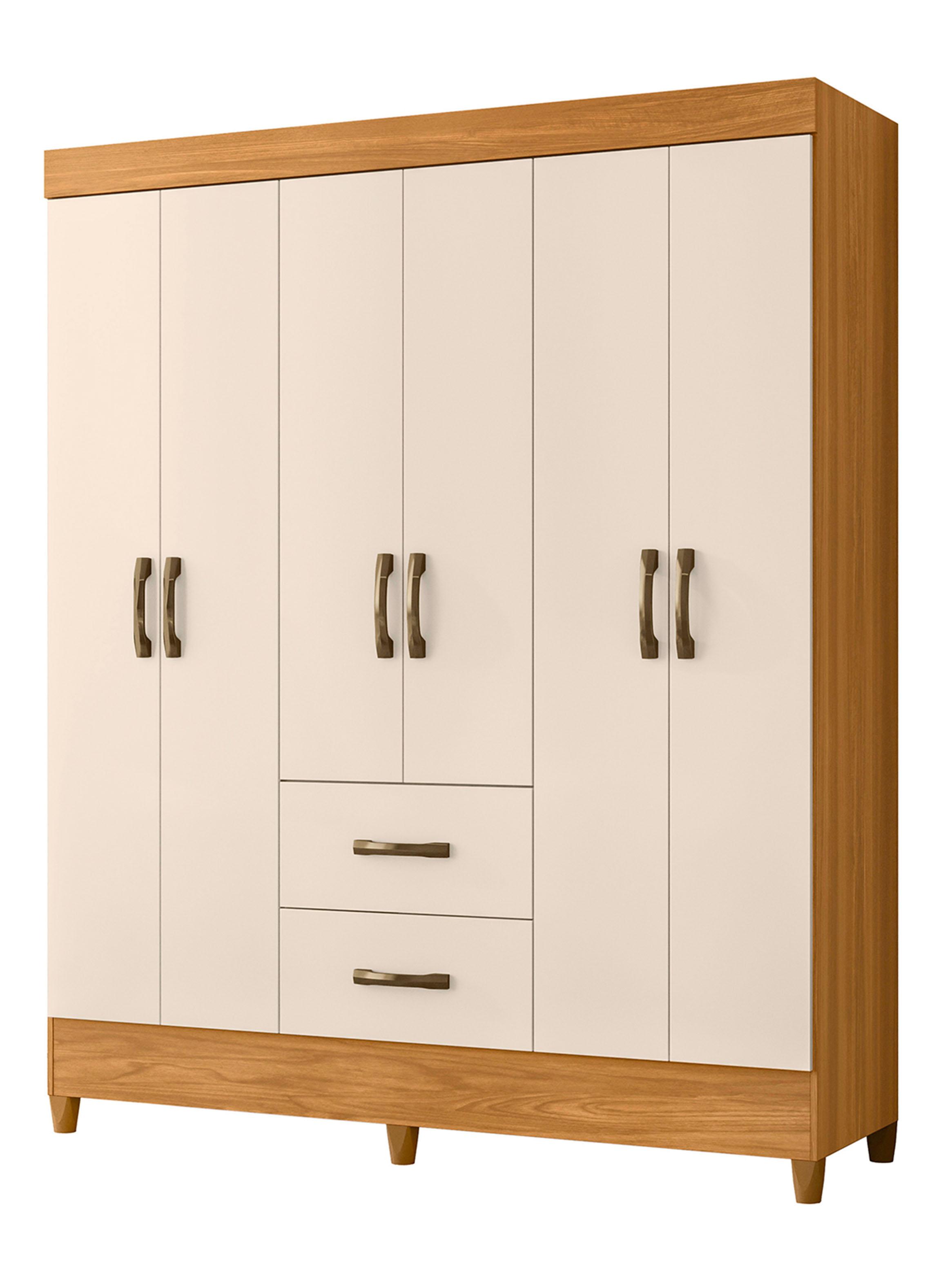 Combo Clóset 6 Puertas + Cómoda 4 Cajones Beige-3
