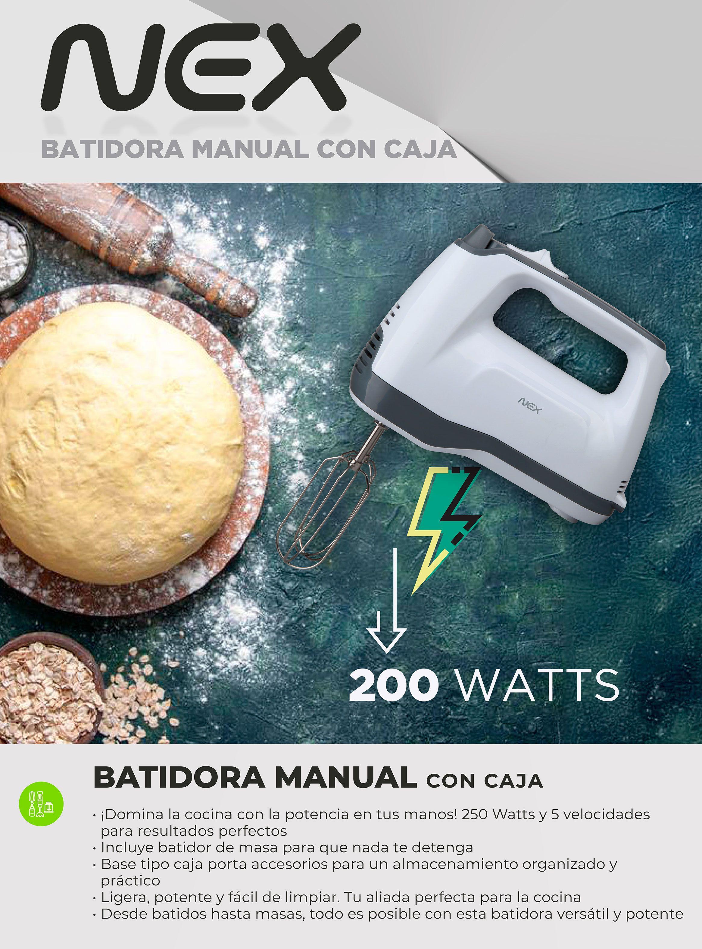 Batidora Manual con Caja para Accesorios 200W-7