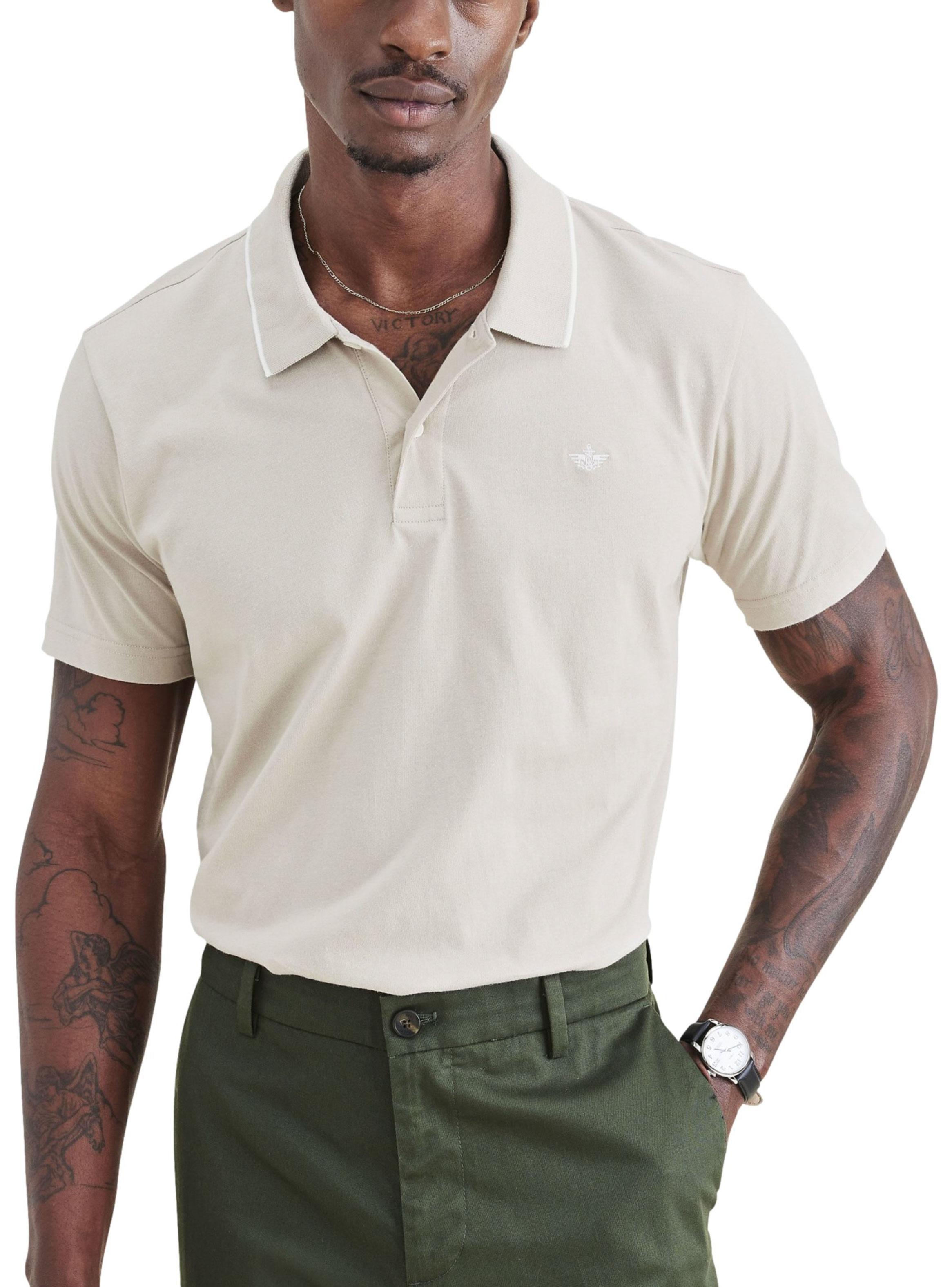 Polera Mc Algodón Detalle Cuello-0