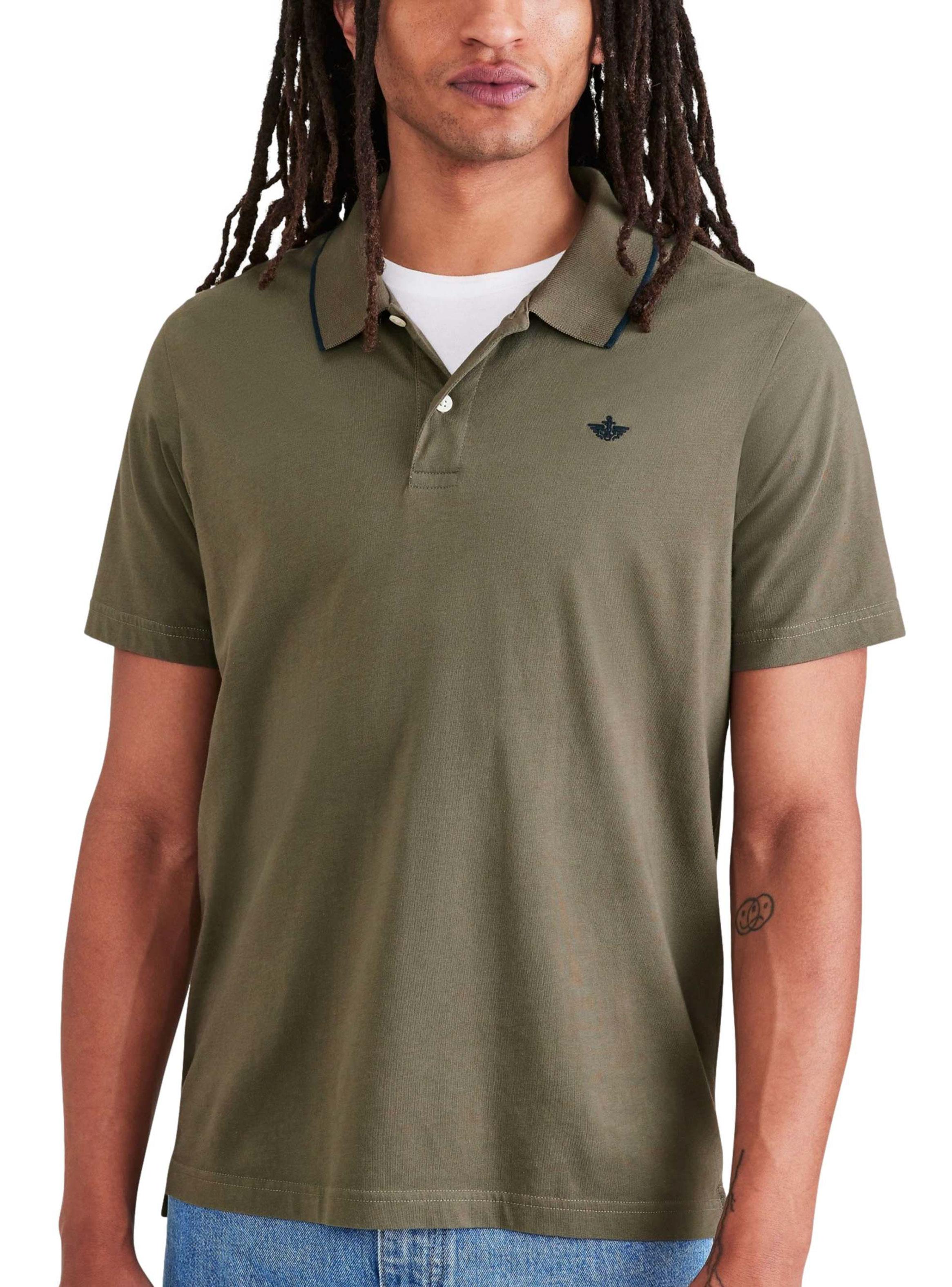 Polera Mc Algodón Detalle Cuello-0