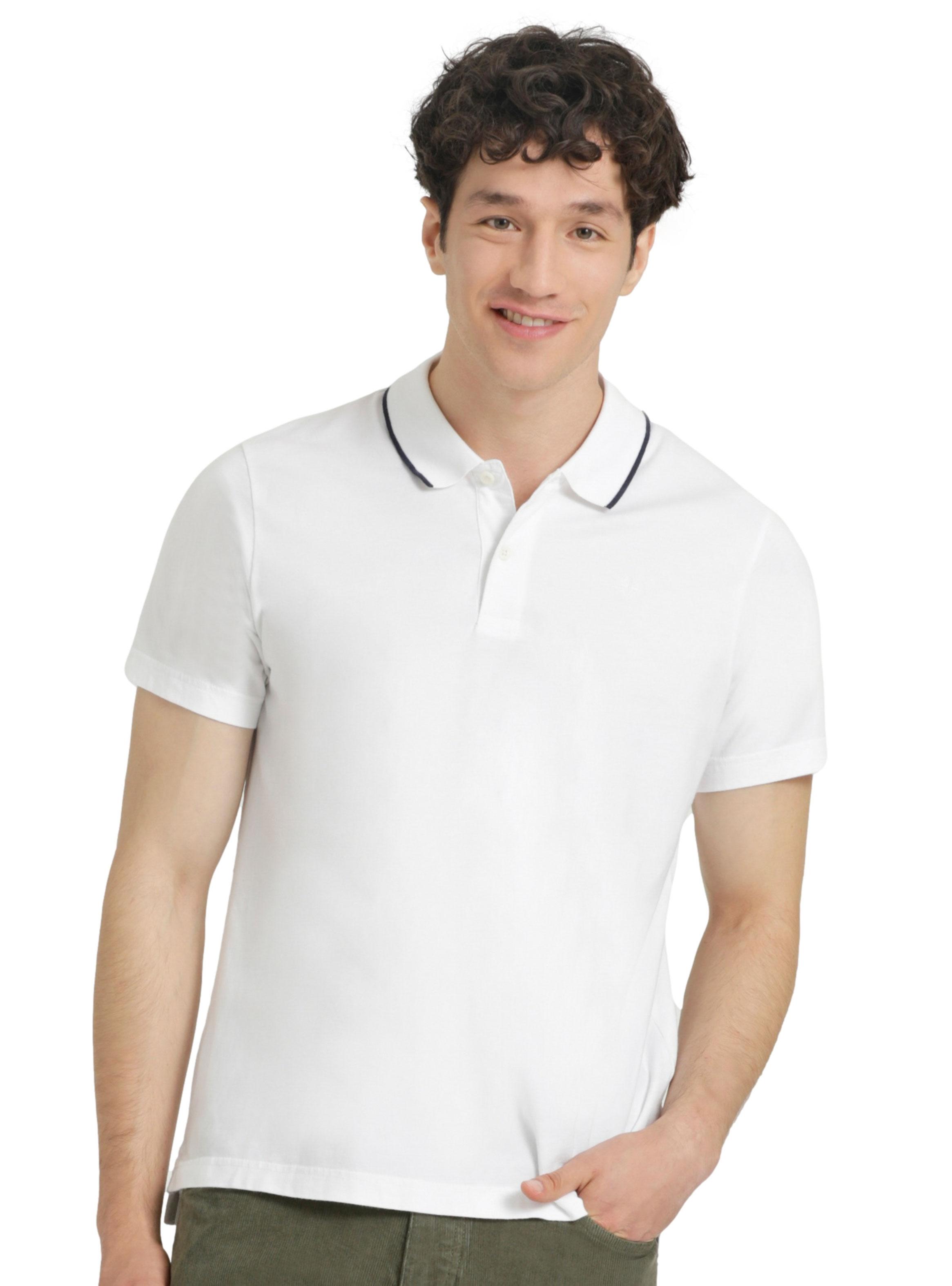 Polera Mc Algodón Detalle Cuello-0