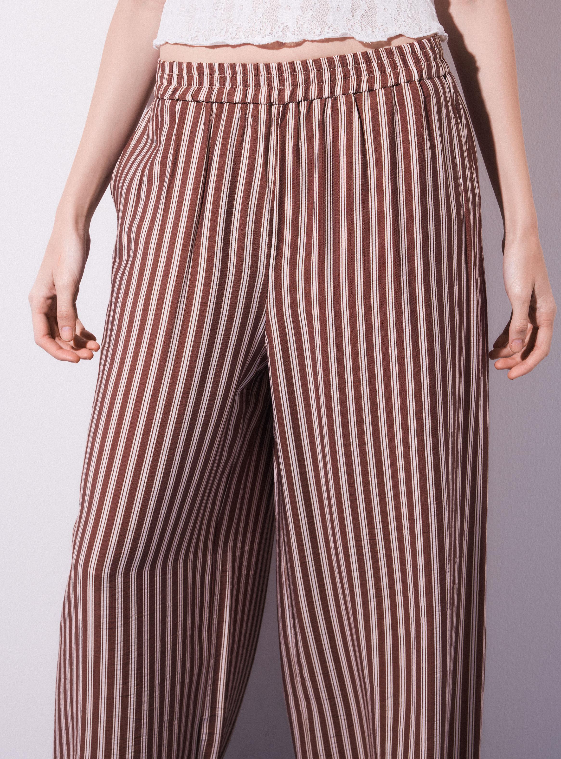 Pantalón Wide Leg Rayas Verticales-2