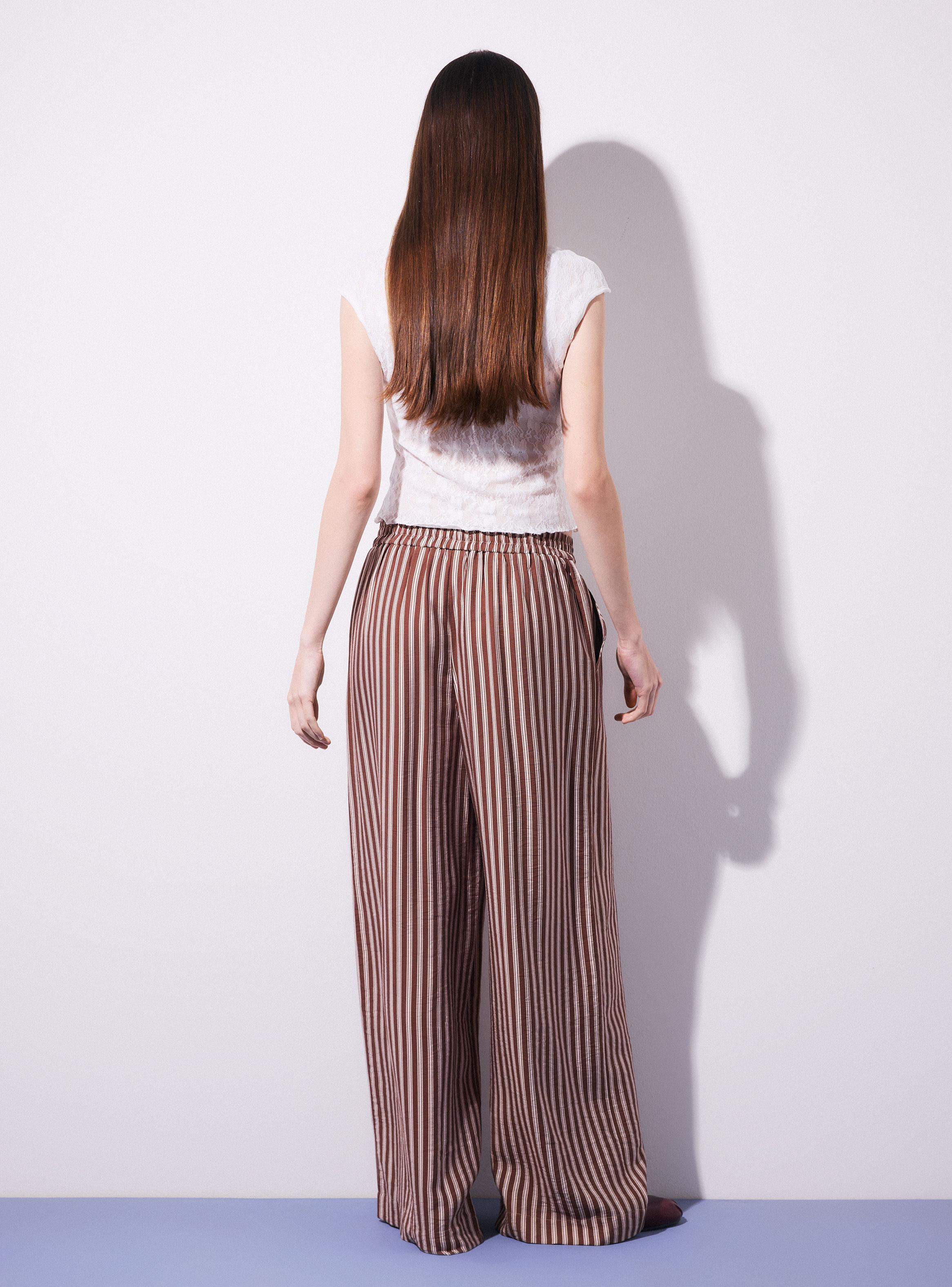 Pantalón Wide Leg Rayas Verticales-5