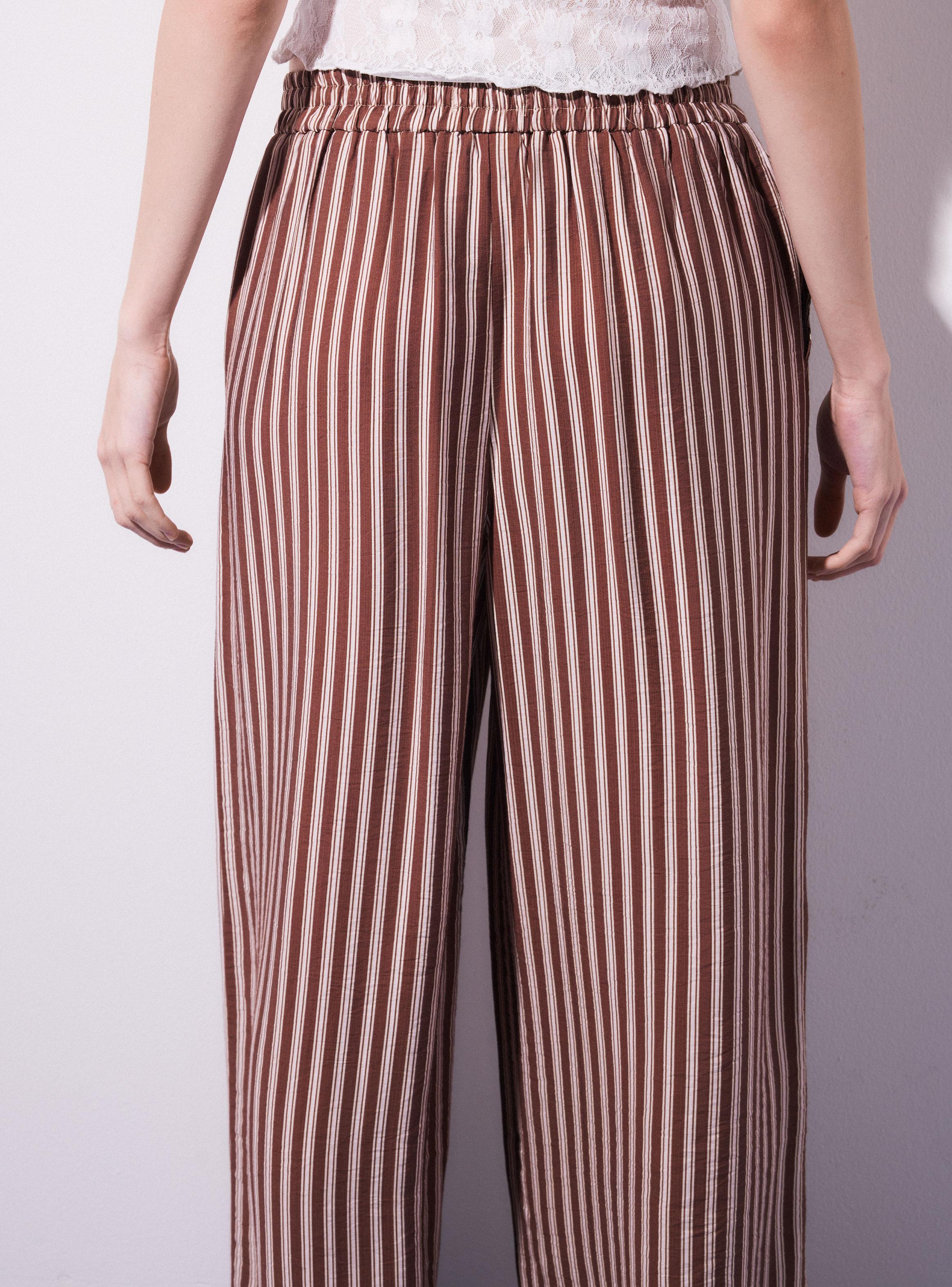 Pantalón Wide Leg Rayas Verticales-3