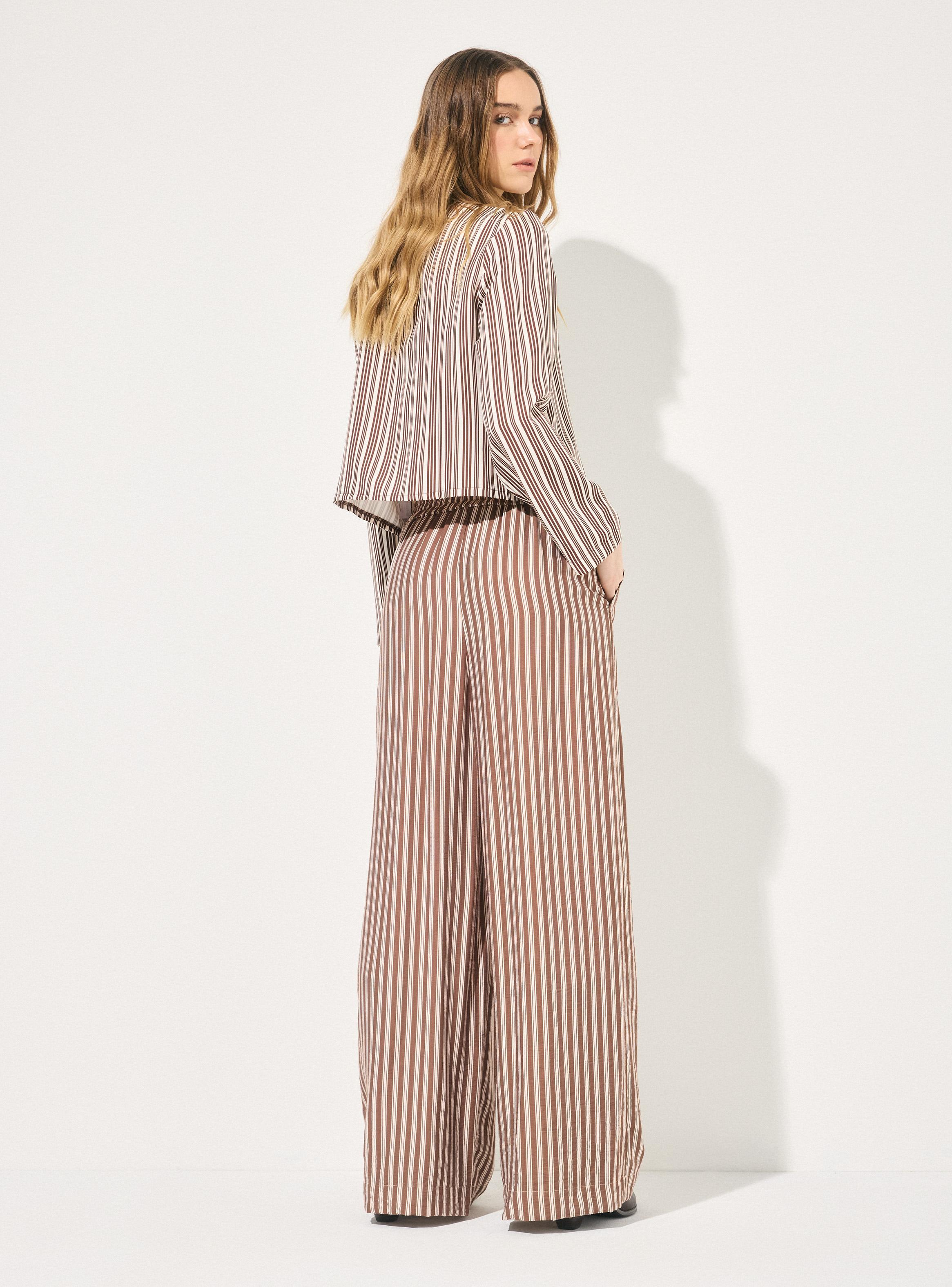 Pantalón Rayas Wide Leg Tiro-5