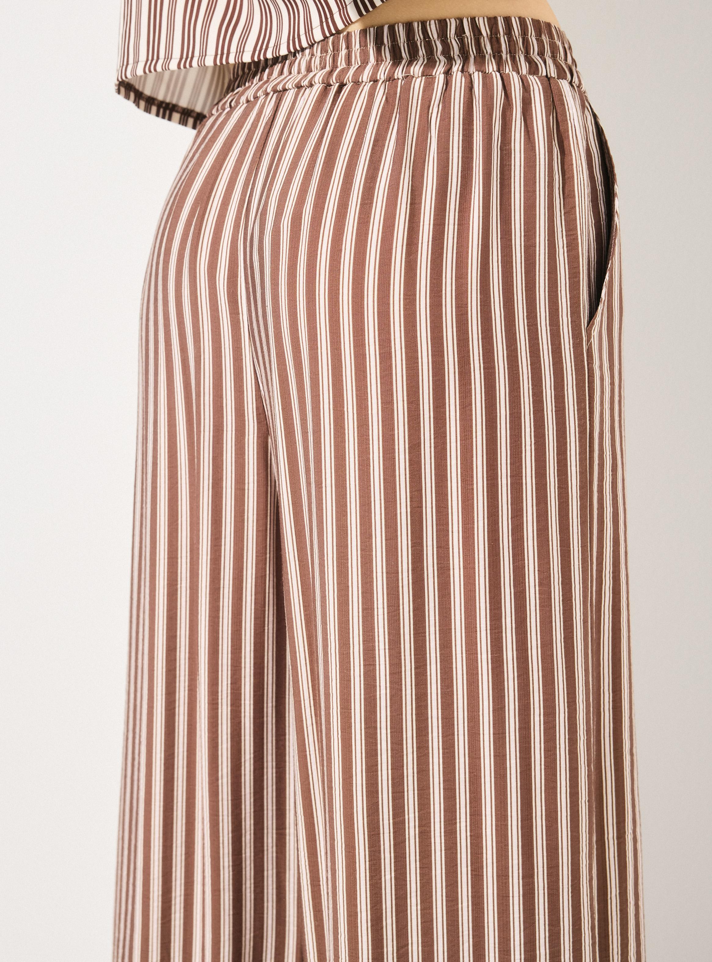 Pantalón Rayas Wide Leg Tiro-3