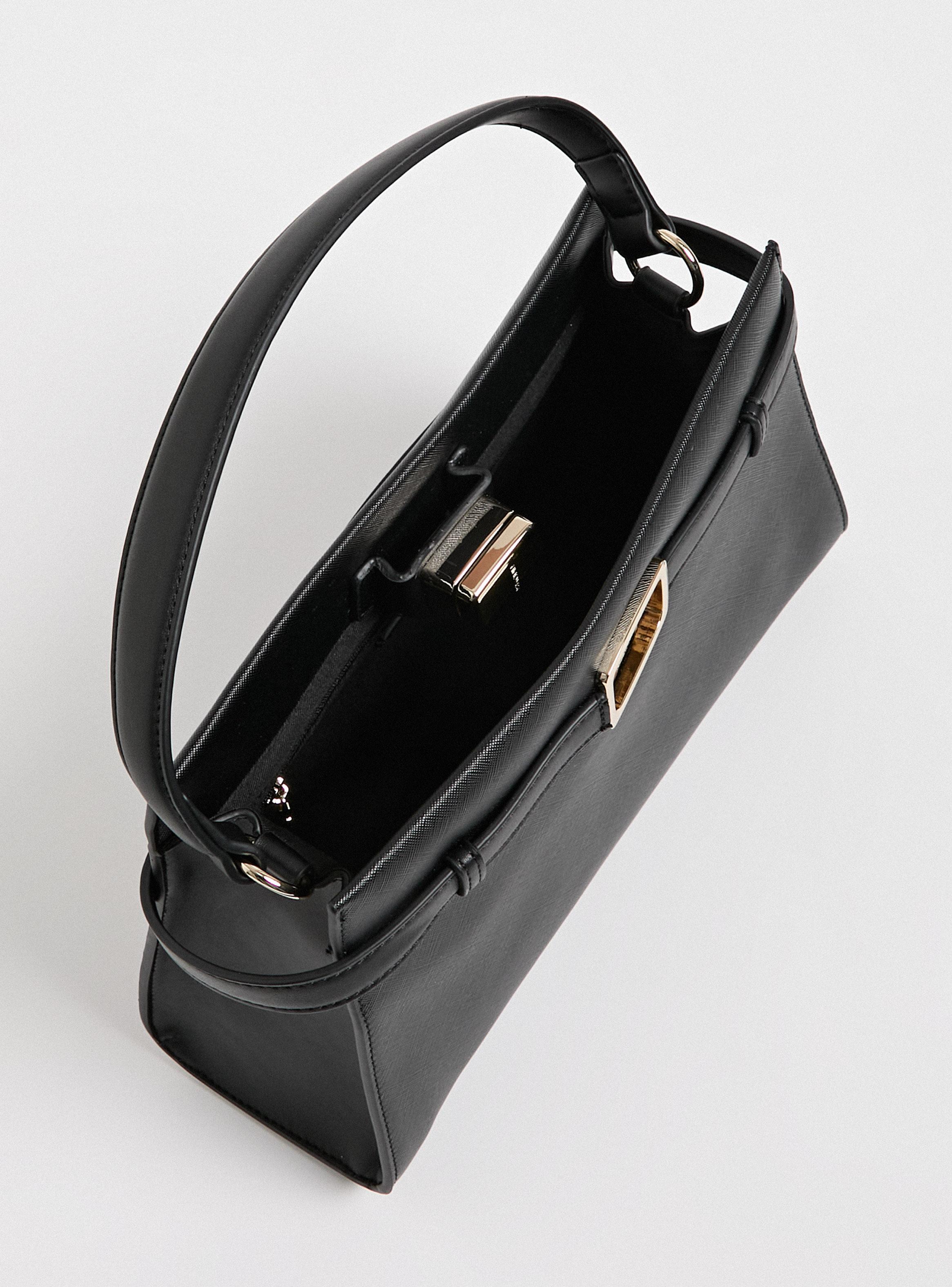 Cartera de Hombro Diseño Maletín Broche Metálico-3