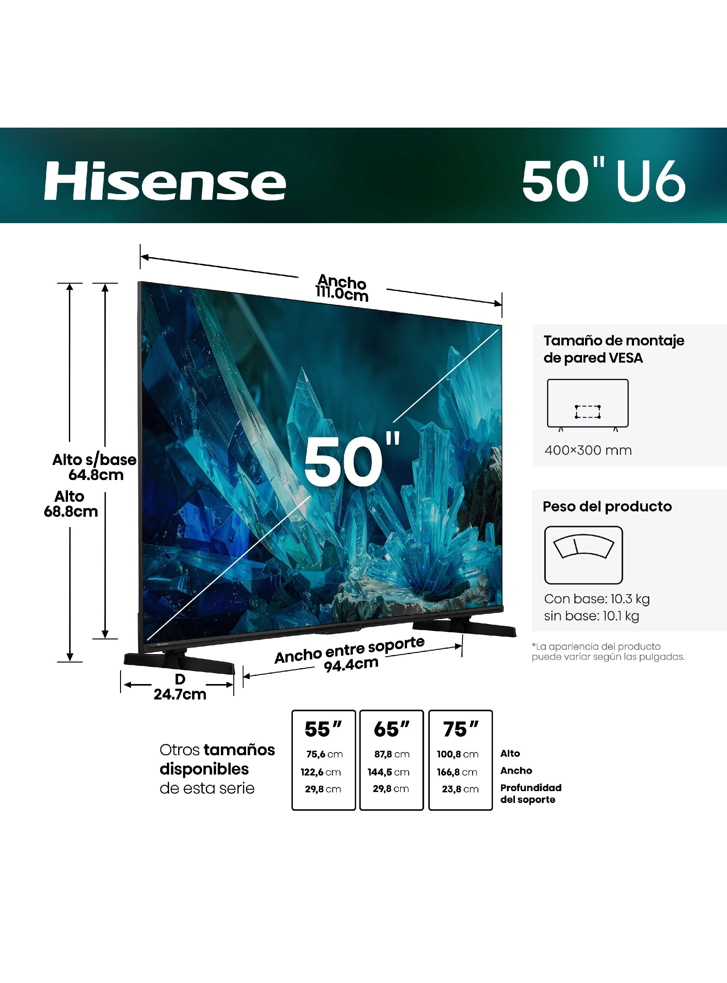 Mini LED Smart TV 50'' 4K UHD 50U6ESV-1