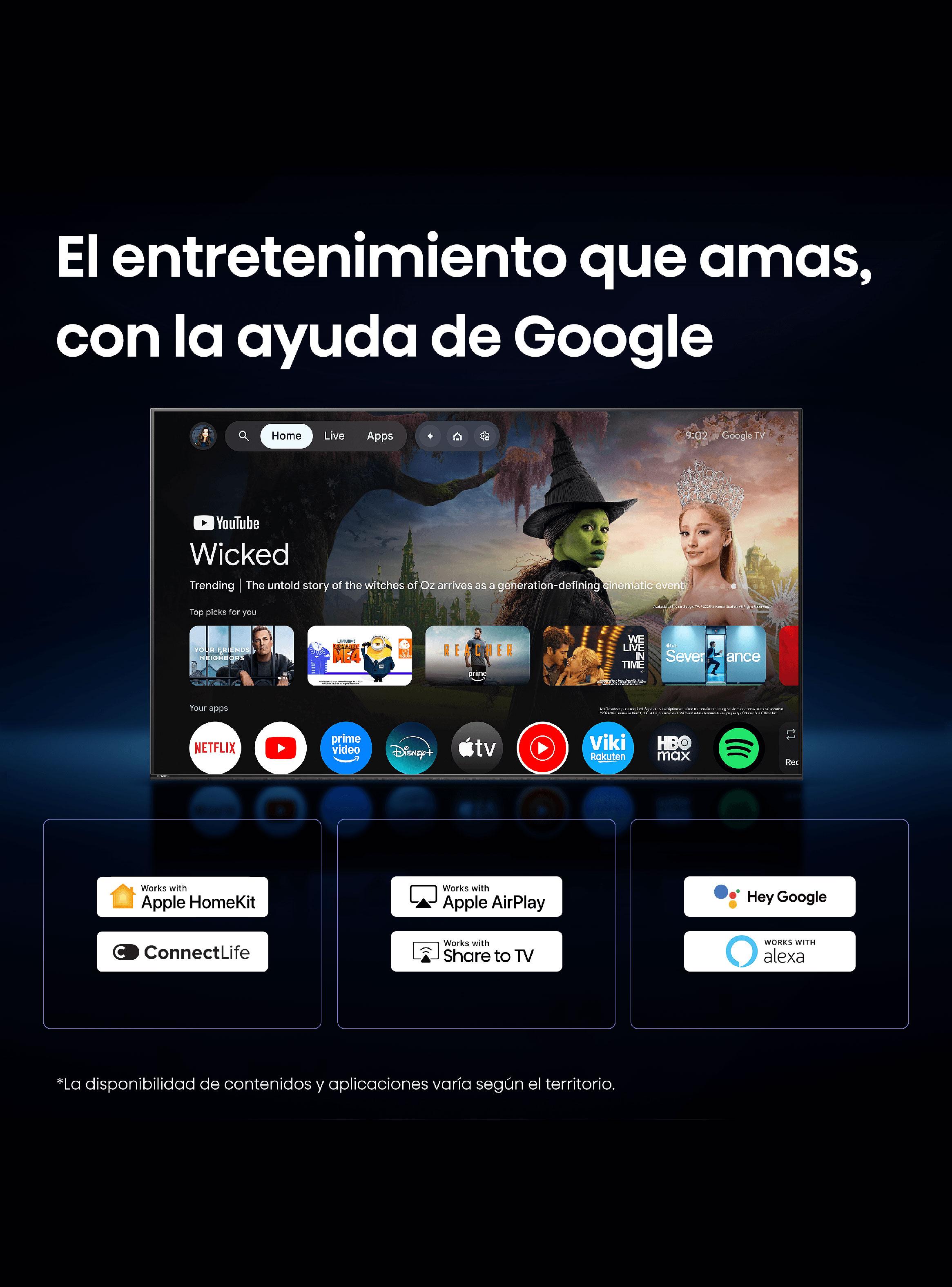 Mini LED Smart TV 65'' 4K UHD 144Hz Google TV 65U7ESG-8