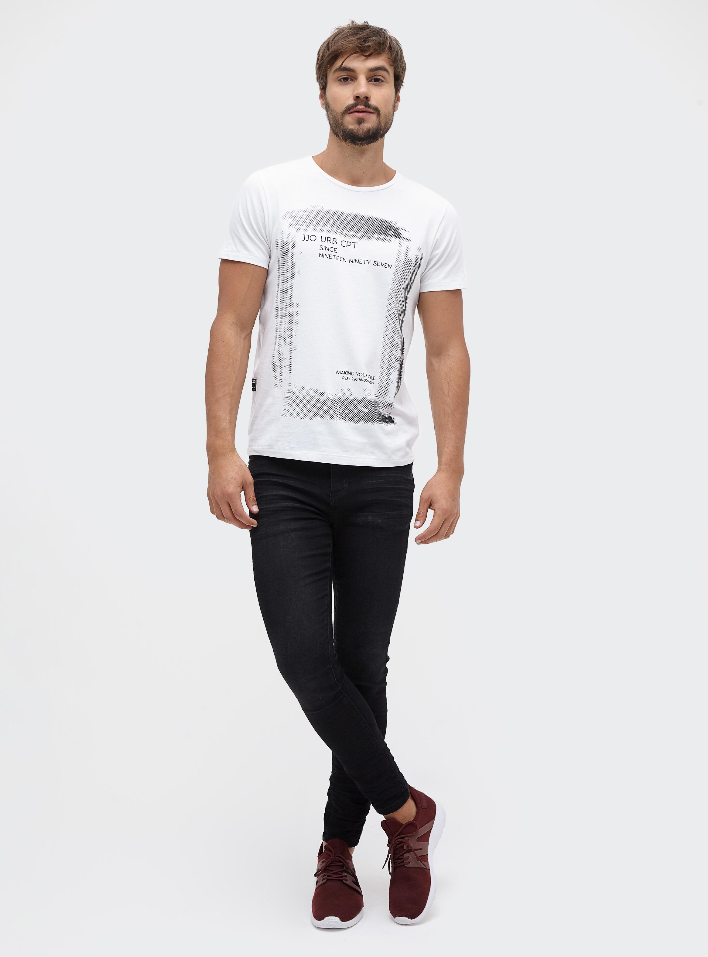 Jeans Super Skinny Fit Knitted Negro JJO-3