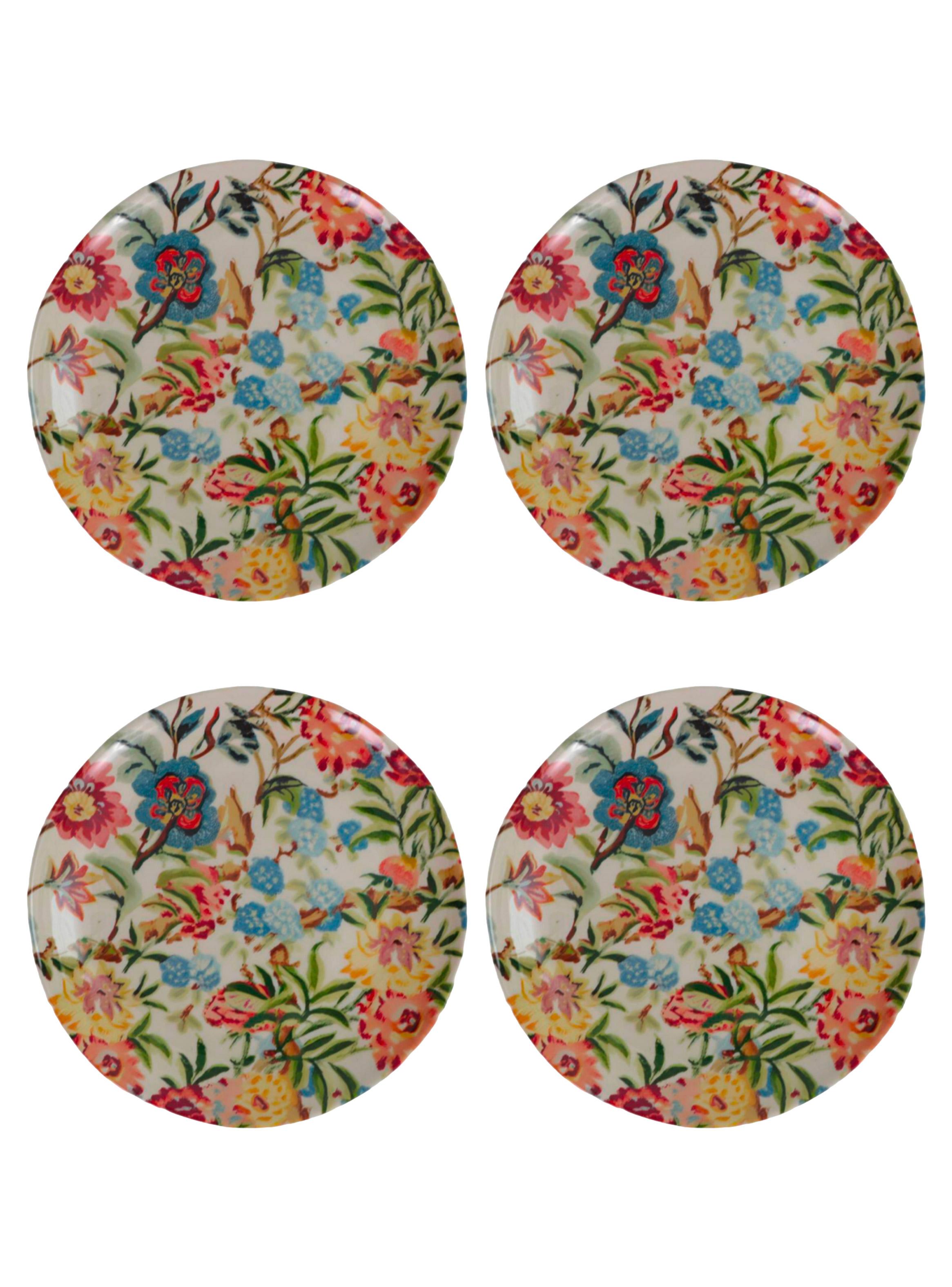 Set de 4 Plato Principal Floral-0