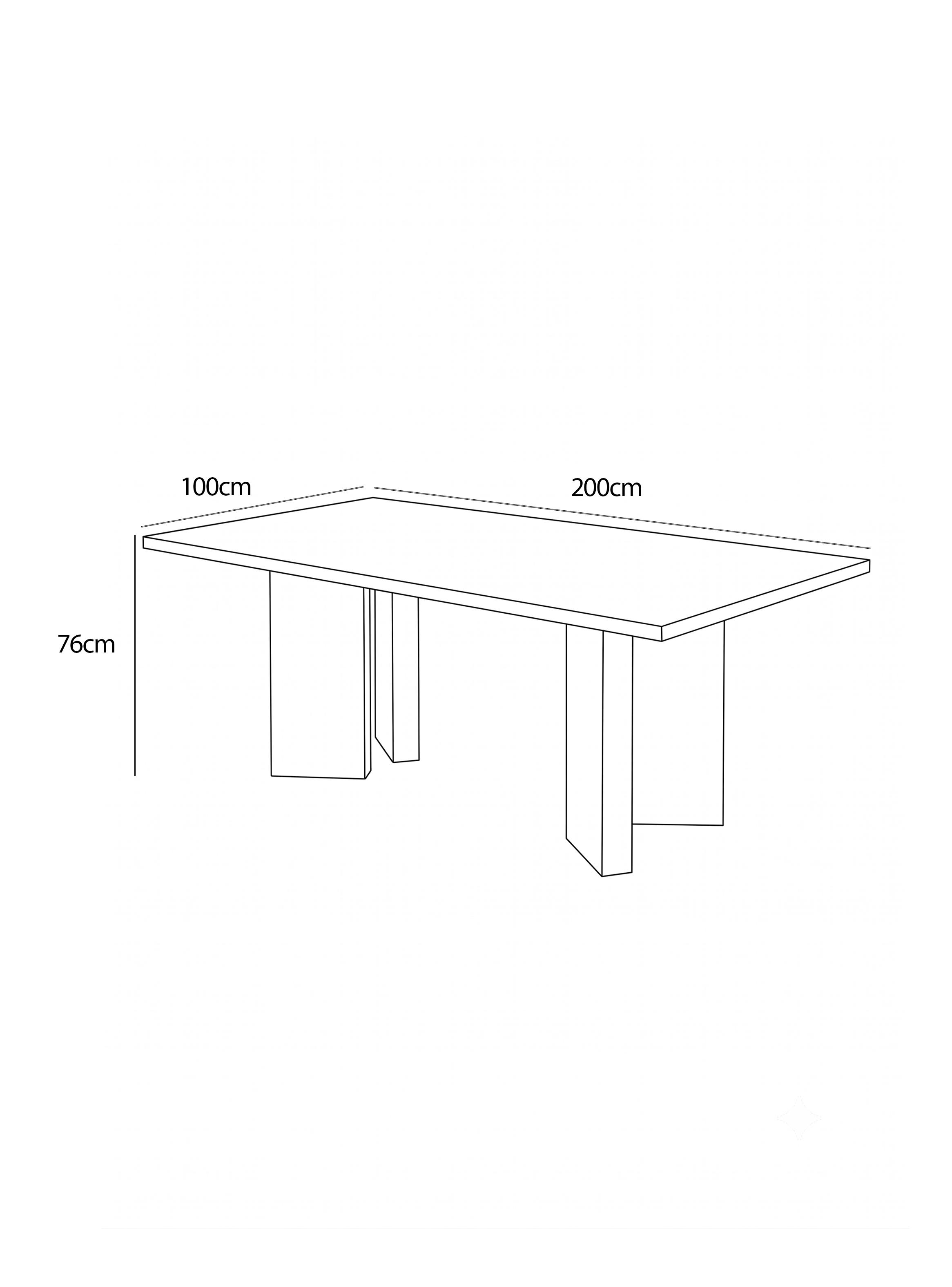 Mesa de Comedor Diagonal 200 cm-1