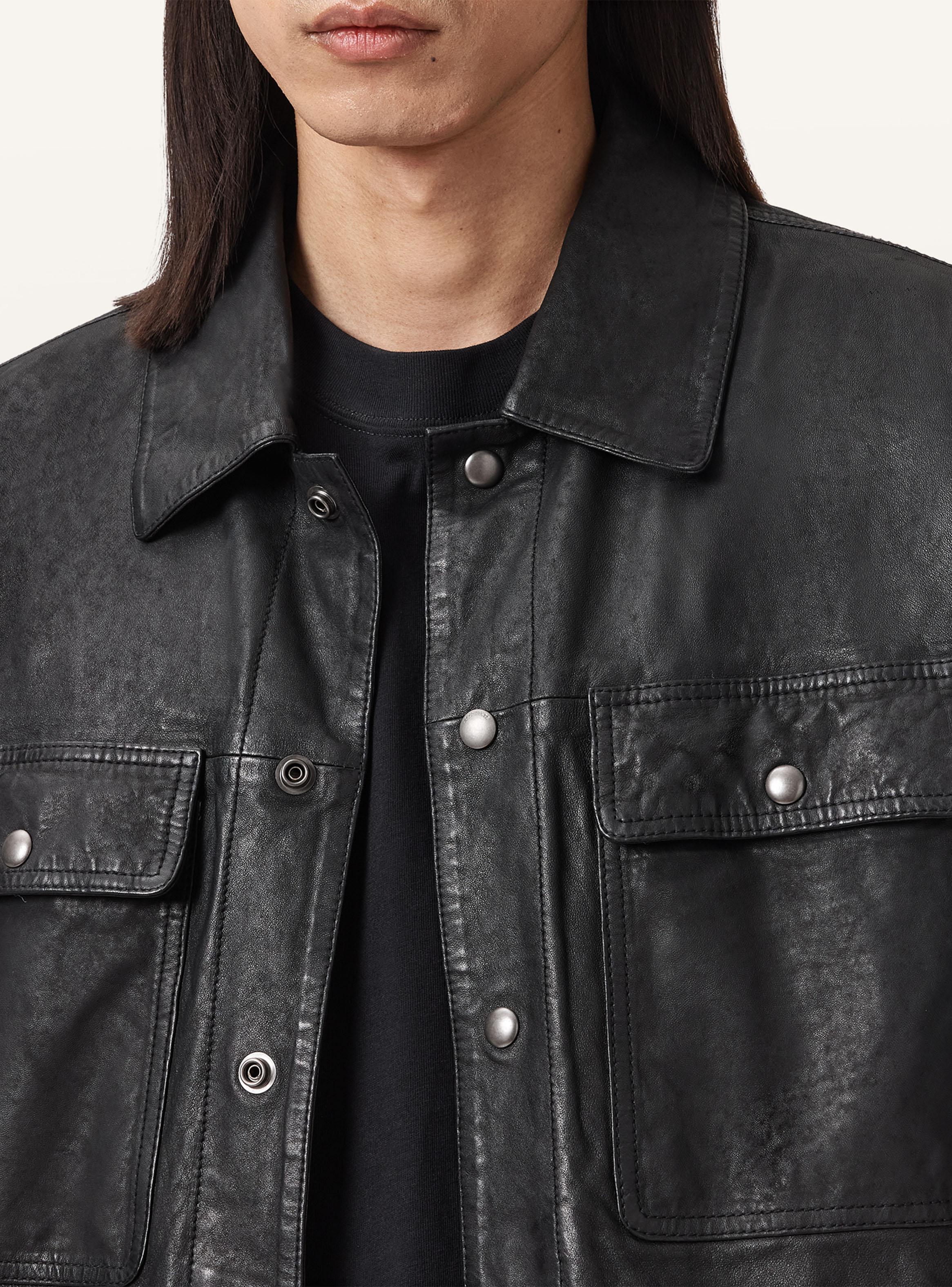 Chaqueta Cuero Shelton Trucker-3