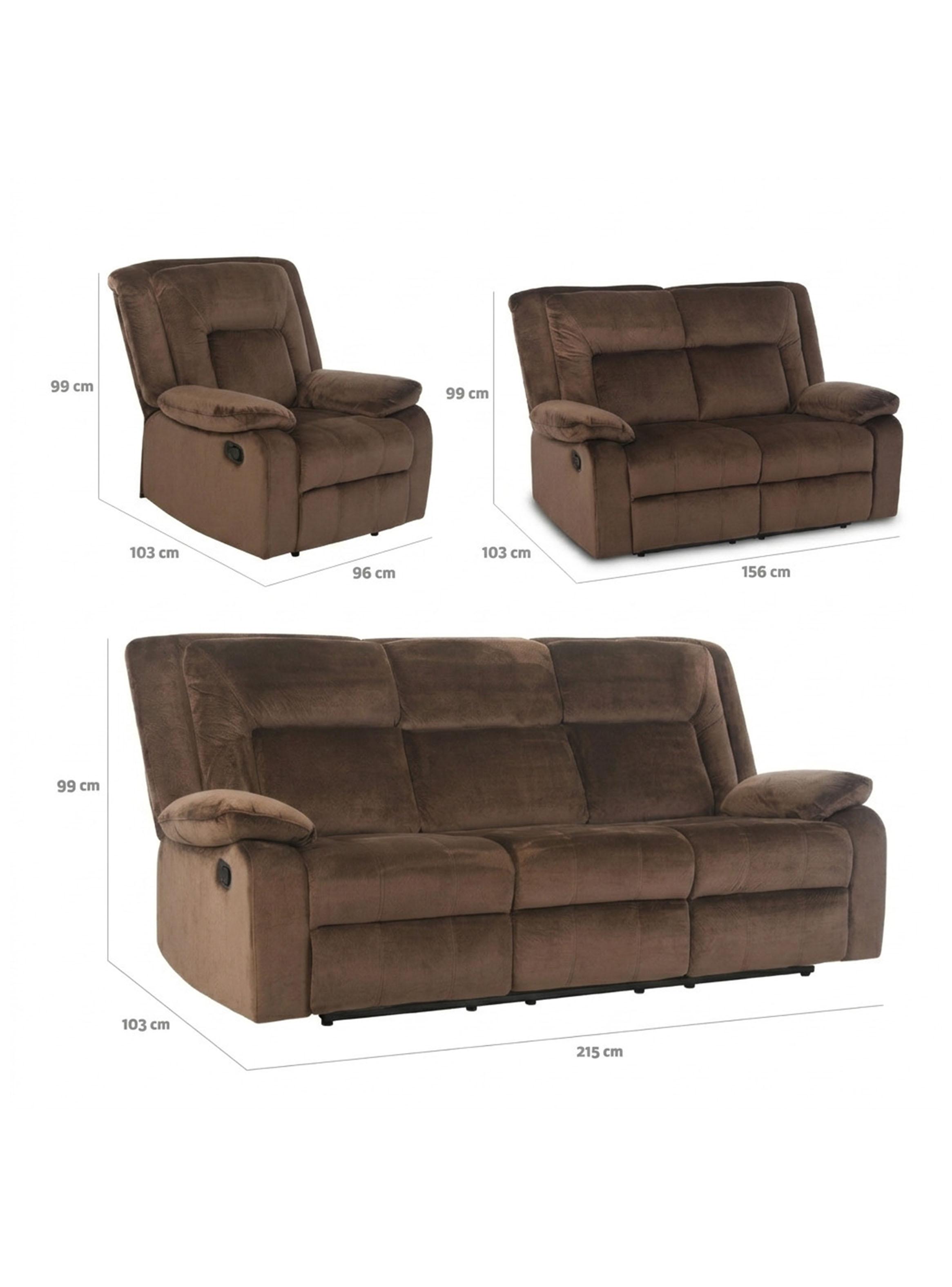 Juego de Living Reclinable Amberes 3C + 2C + 1C-1