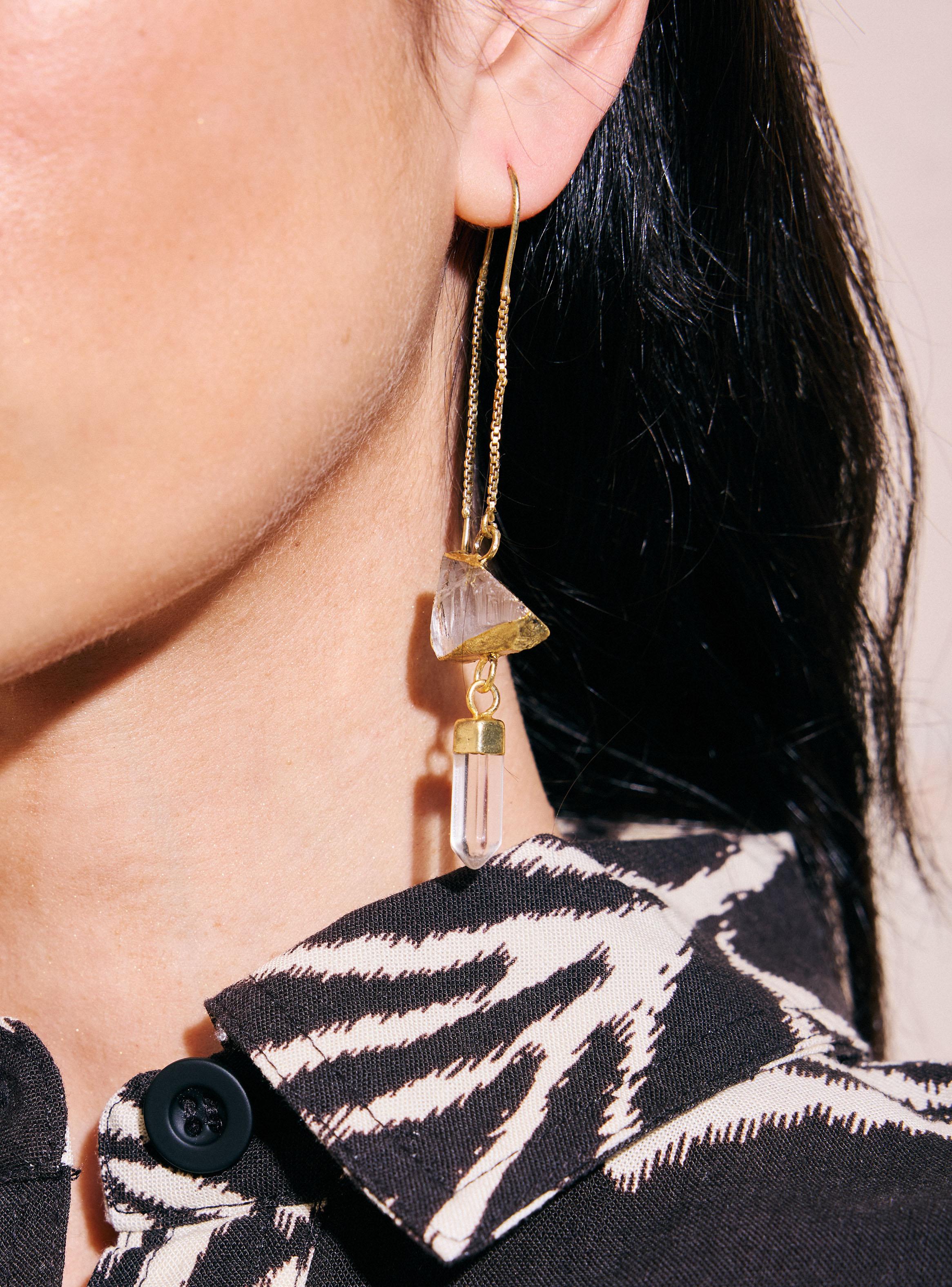 Aros Colgantes con Cuarzos-3